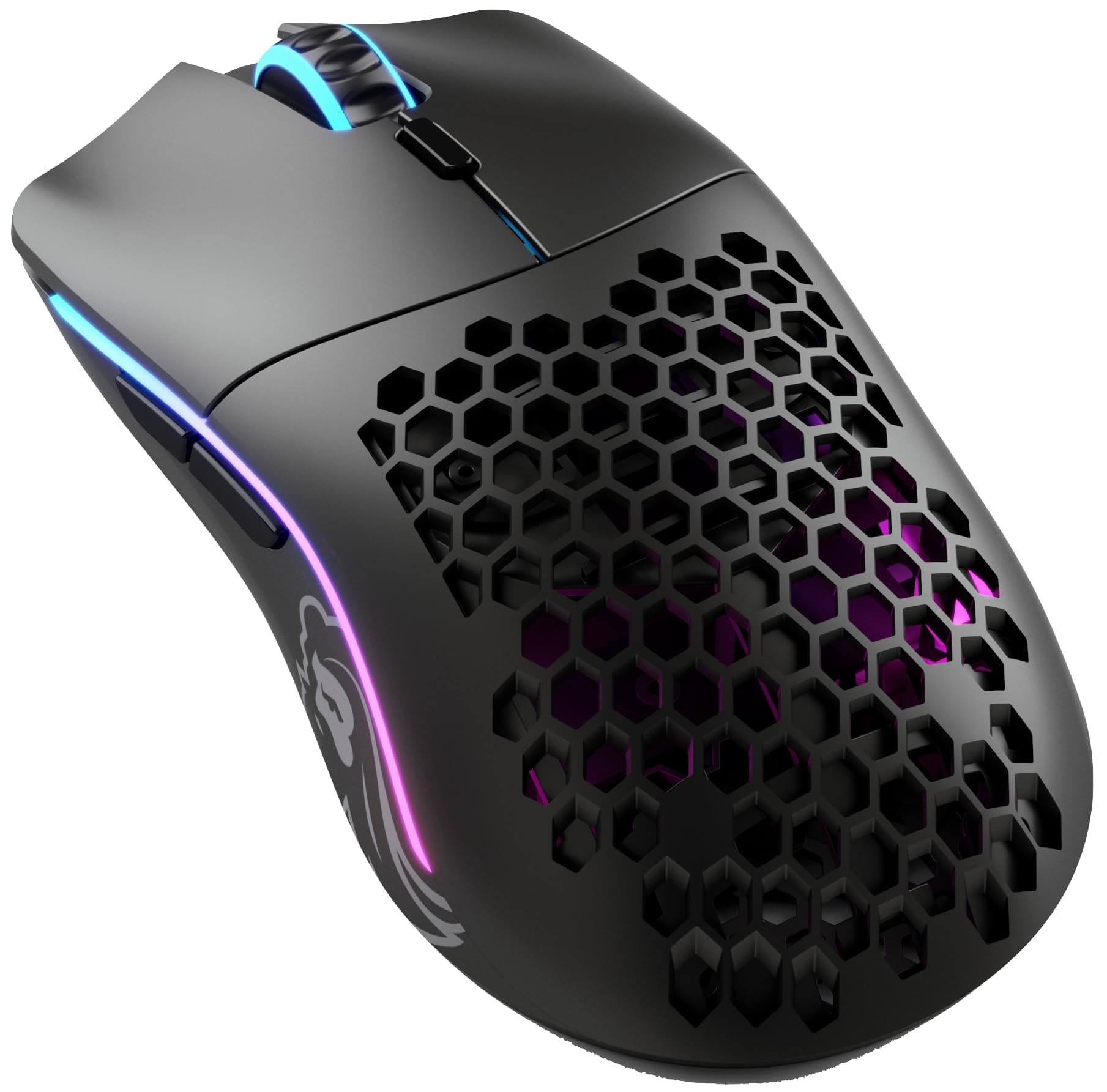 Gaming Model O- (Small) Wireless Gaming Mouse - 65g Superlight Honeycomb Design, RGB, Ambidextrous, Lag Free 2.4GHz Wireless, Up To 71 Hours Battery - Matte Black