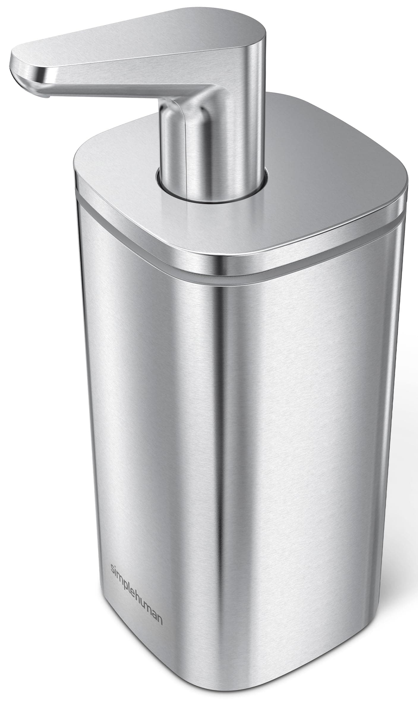 simplehuman 10 oz. Pulse Pump, Liquid Soap Dispenser, Drip Free Hand Soap Pump, Brushed Stainless Steel