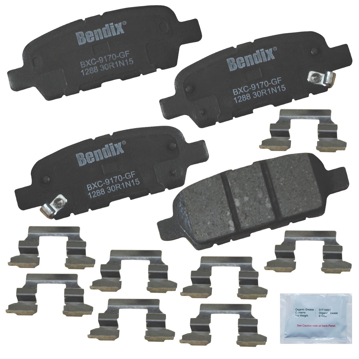 Bendix Priority1 CFC1288 Ceramic Rear Brake Pads for Select Models INFINITI EX35,FX35,G35,G37,M35,M45,Q60,Nissan 370Z,Altima,Juke,Rogue,Rogue Select,Sentra,X-Trail,Renault Koleos,Safrane