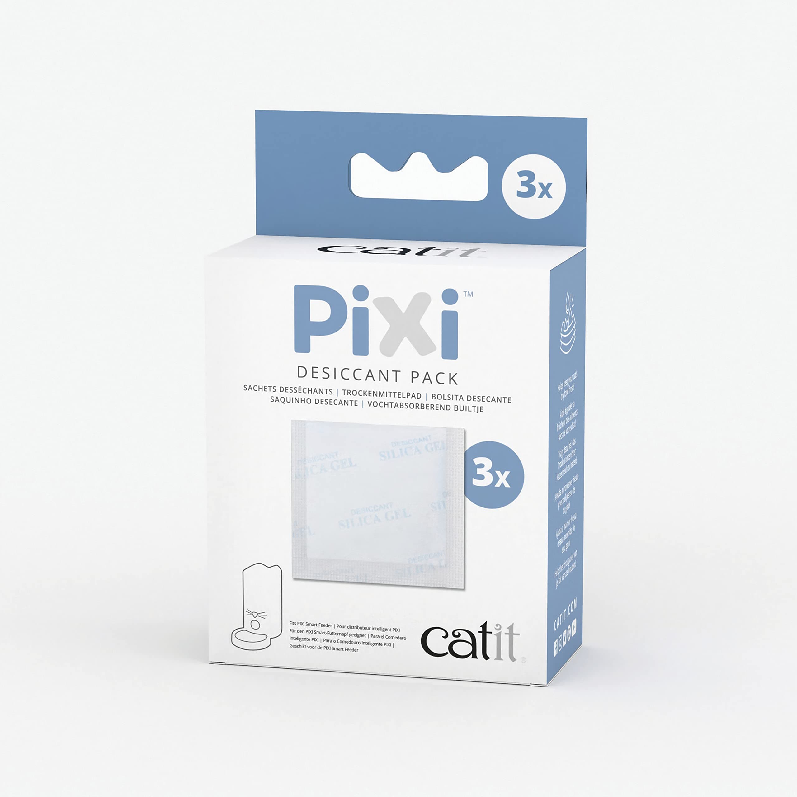 Catit PIXI Smart Feeder Replacement Desiccant Pads for Automatic Cat Food Dispenser, 3 Pack