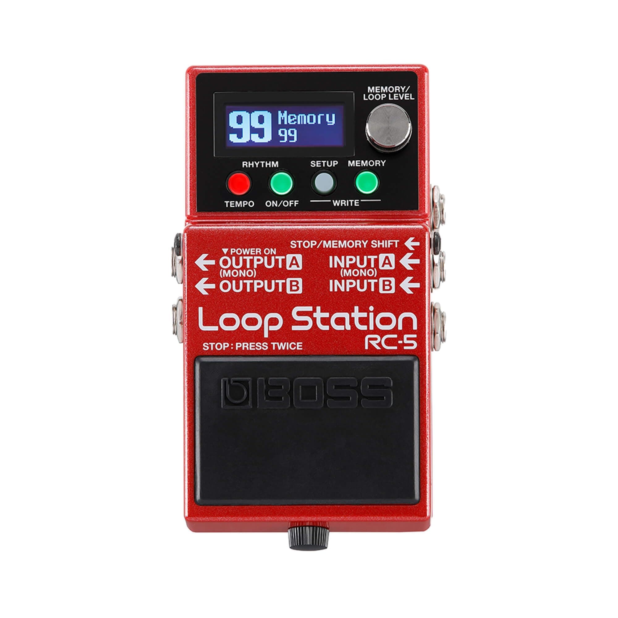 BOSS RC-5 Loop Station | Advanced Looping Features in a Compact Pedal | 32-Bit AD/DA and 32-bit Floating-Point Processing | 13 Hours Record Time | Multi-Color LCD | MIDI/IO & USB Connectivity
