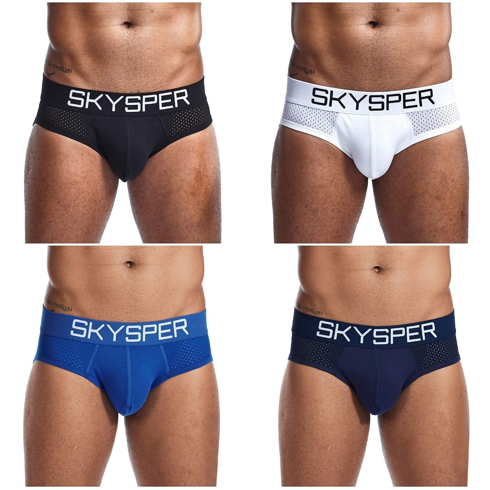 SKYSPER Men's Jockstrap Breathable Mesh 2pcs 3pcs 4pcs Jock Strap Male Underwear, Athletic Supporters for Men