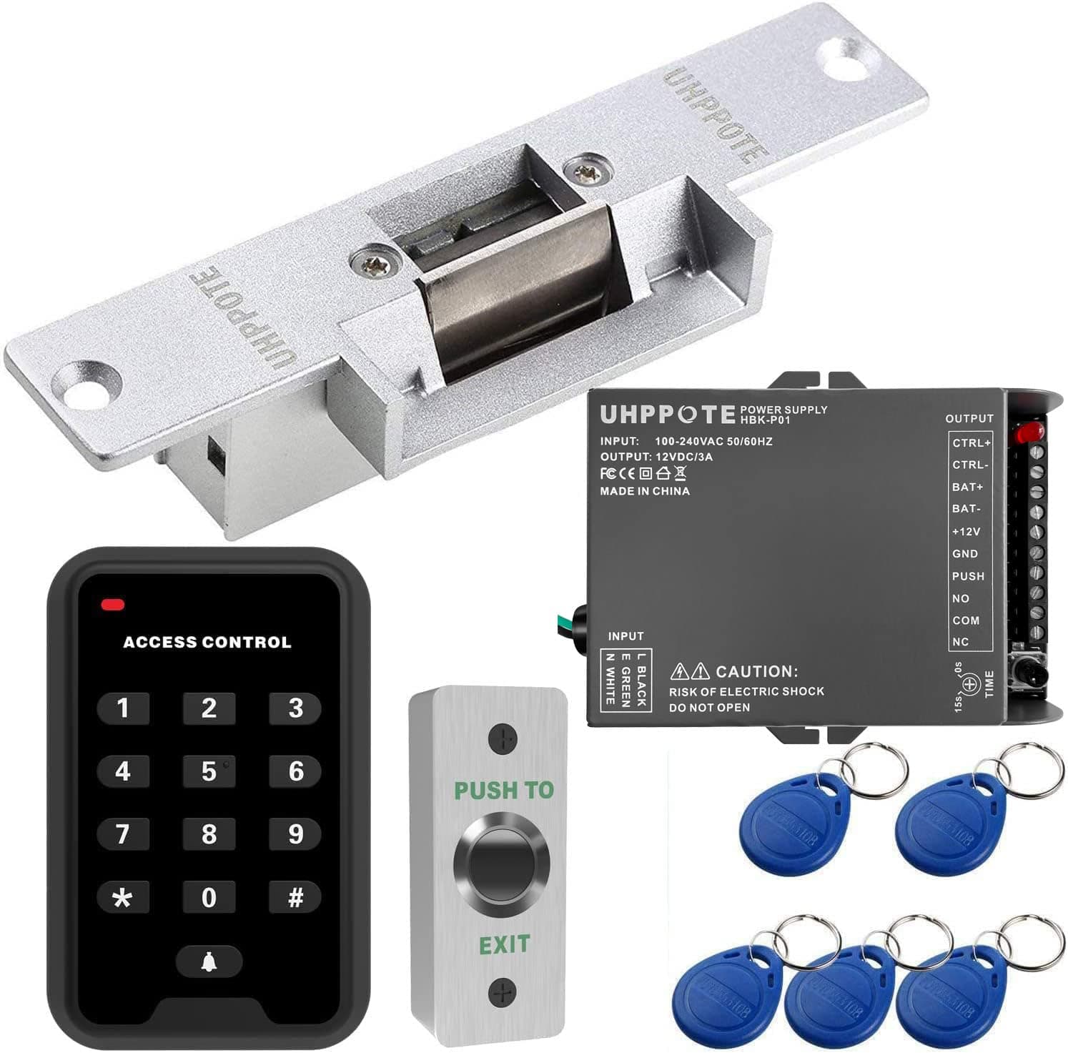 UHPPOTE Door Keypad Access Control Kit Electric Fail-Secure Strike Lock