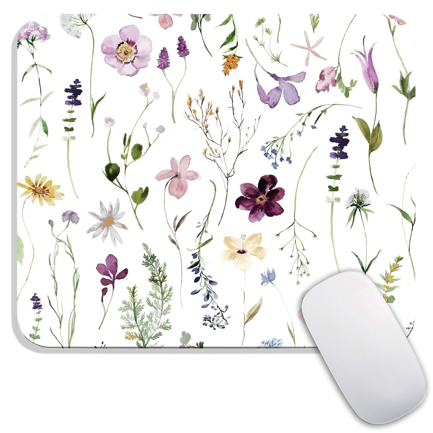 - Square Mouse Pad Beautiful Flowers Plants, Personalized Premium-Textured Custom Mouse Mat Design, Washable Mousepad Cloth, Non-Slip Rubber Base Computer Mouse Pads for Wireless Mouse