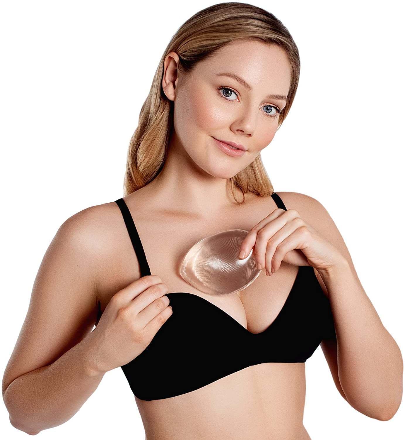 Silicone Bra Inserts Upgraded Soft Thick Breast Enhancement and Push up Clear Gel Cleavage Pads. 250gm
