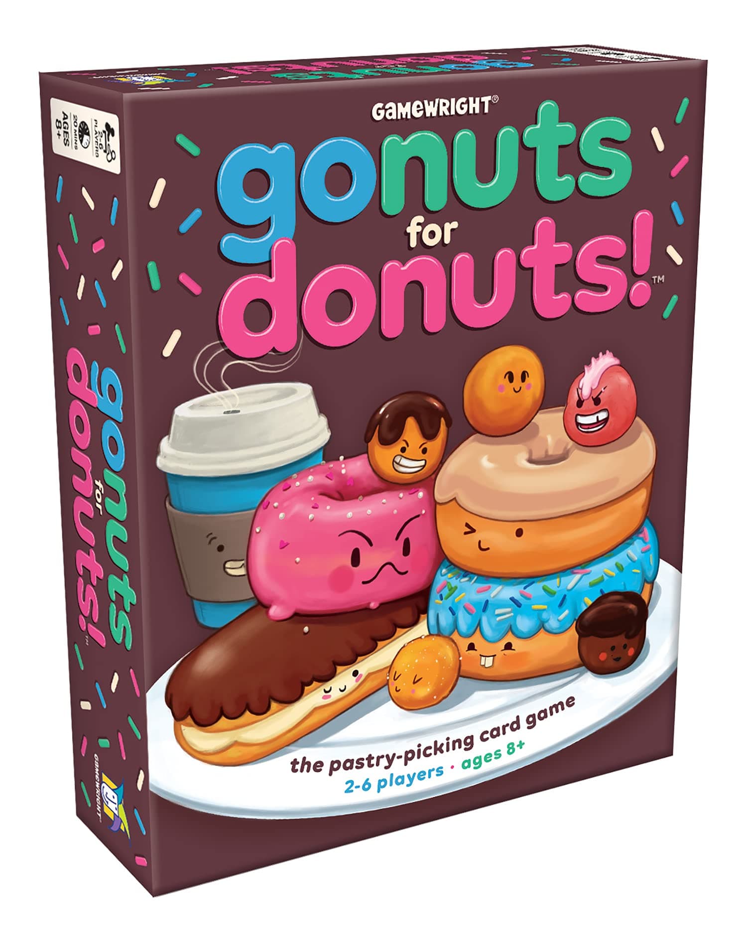 Gamewright | Go Nuts for Donuts | Board Game | Ages 8+ | 2-6 Players | 20 Minutes Playing Time