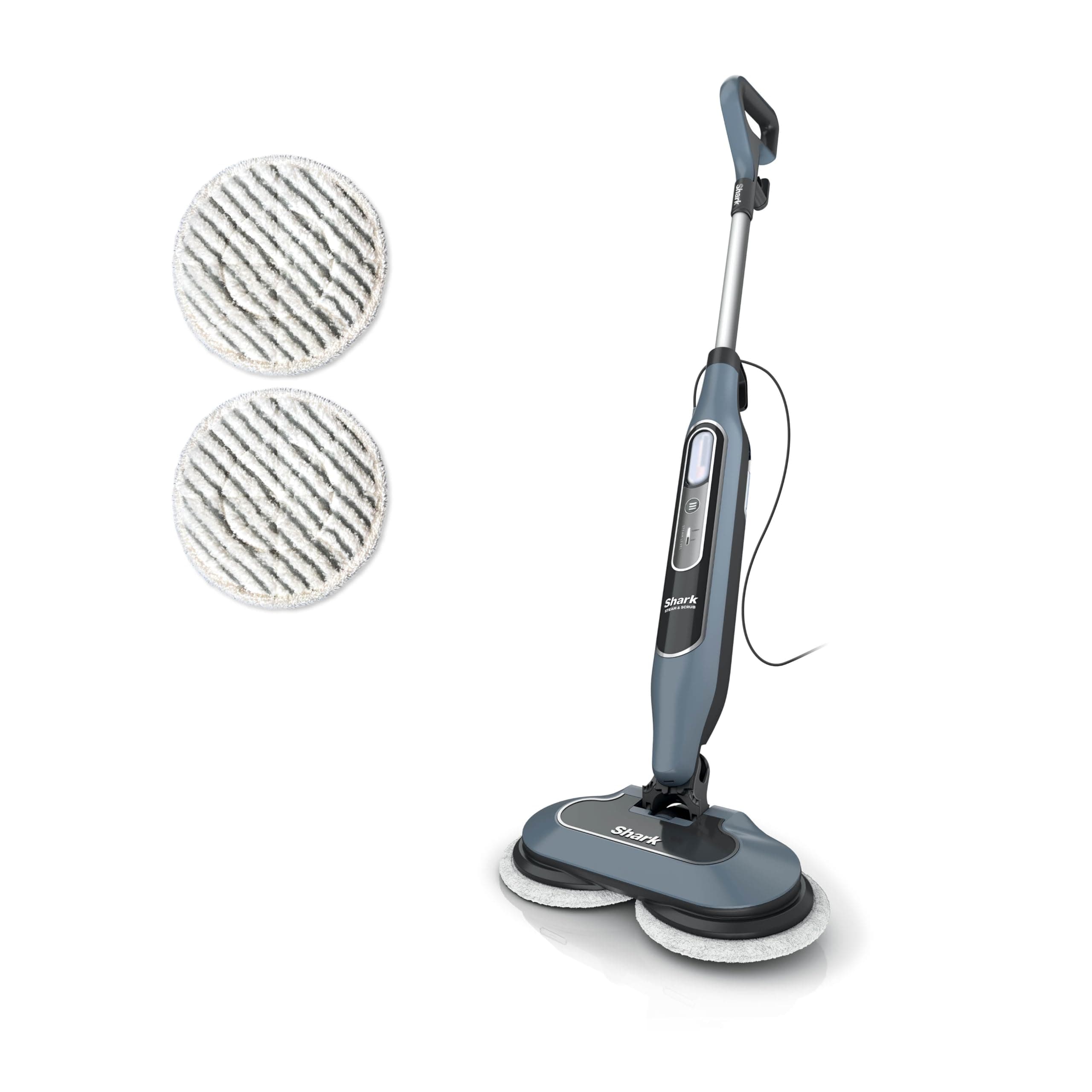 Shark Steam & Scrub Steam Mop, Scrubbing & Sanitizing, 2 Steam Modes, Rotating Pads, XL Water Tank, Swivel Steering, Designed for Hardwood, Marble, Tile, and Stone, Blue, S8000