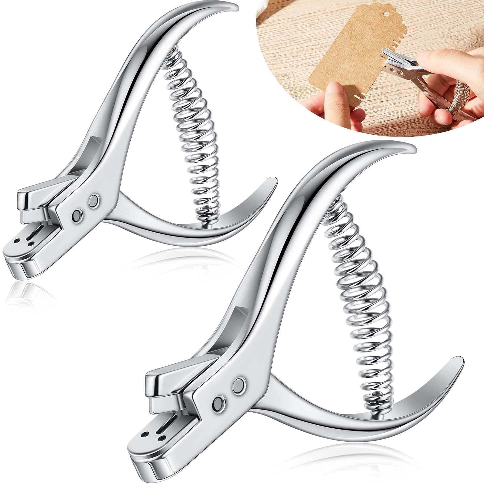 Chumia 2 Pieces Pattern Notcher Stainless Steel Pattern Notcher Paper Notcher Pattern Punch Tool Designer Tailor Sewing Pliers Tailors Proofing Pliers Pattern Making Tool for Cloth Fabric DIY Crafts