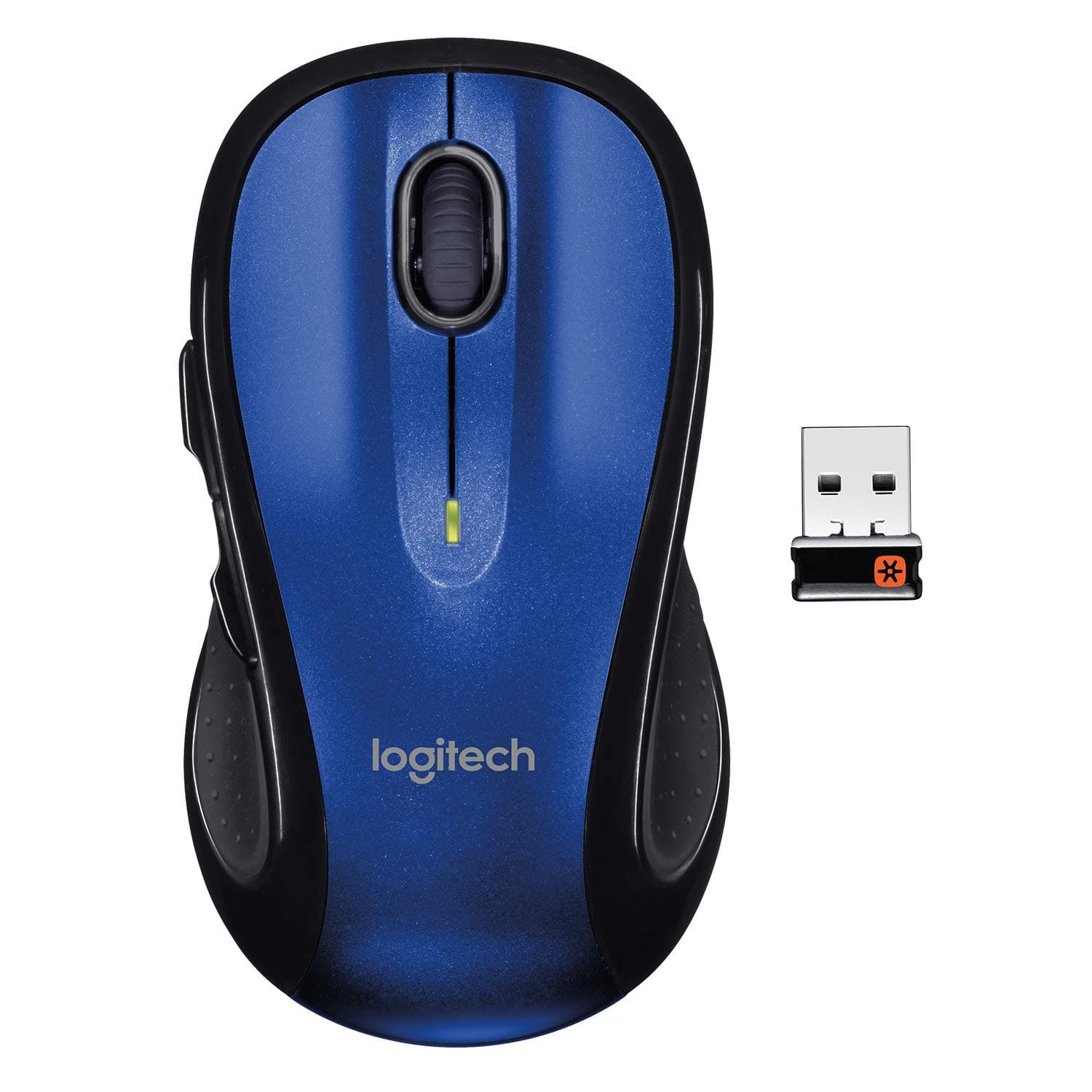 M510 Wireless Computer Mouse – Comfortable Shape with USB Unifying Receiver, with Back/Forward Buttons and Side-to-Side Scrolling, Blue