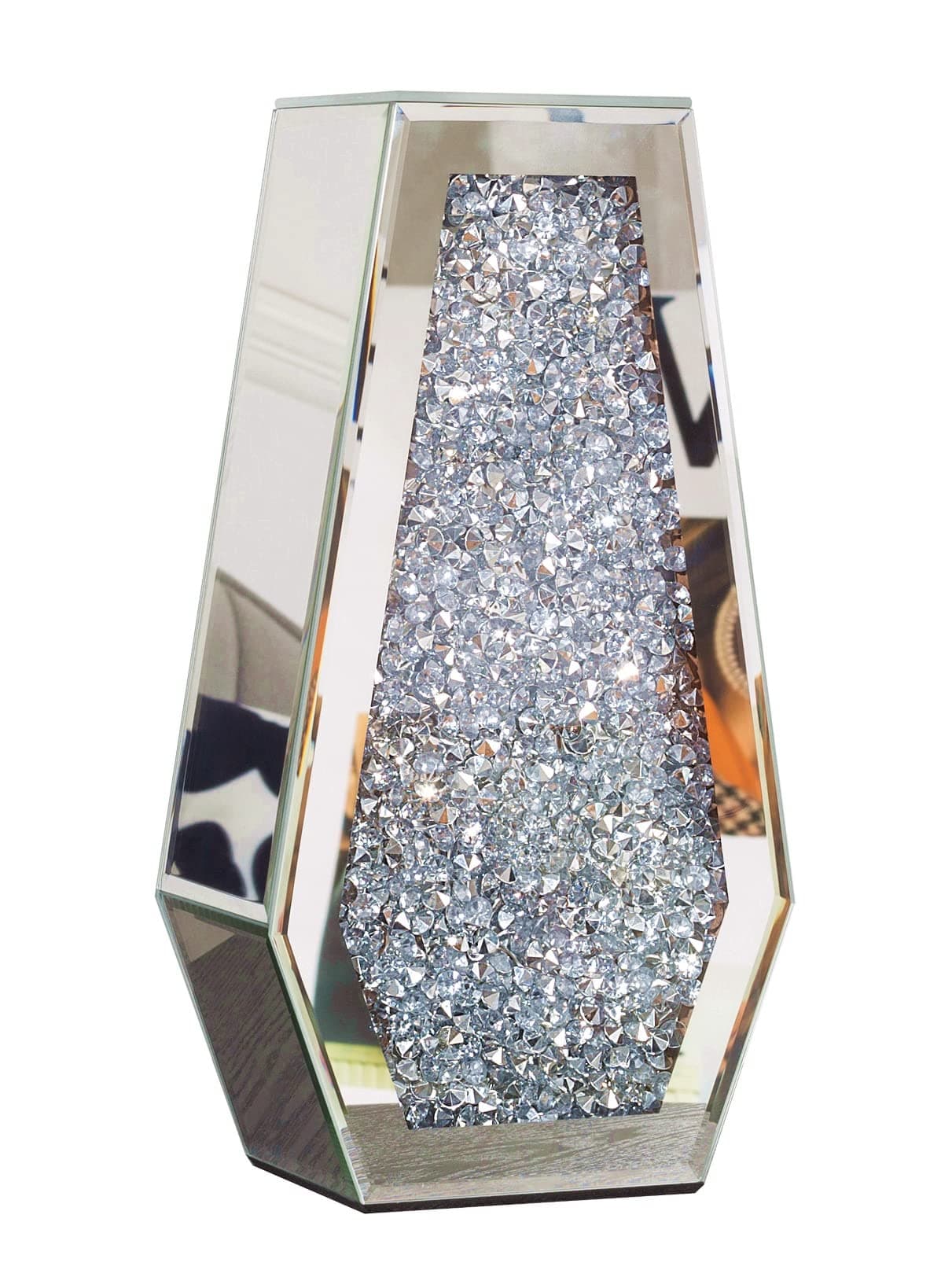 blingworldCrushed Diamond Vase, Can Holder Water