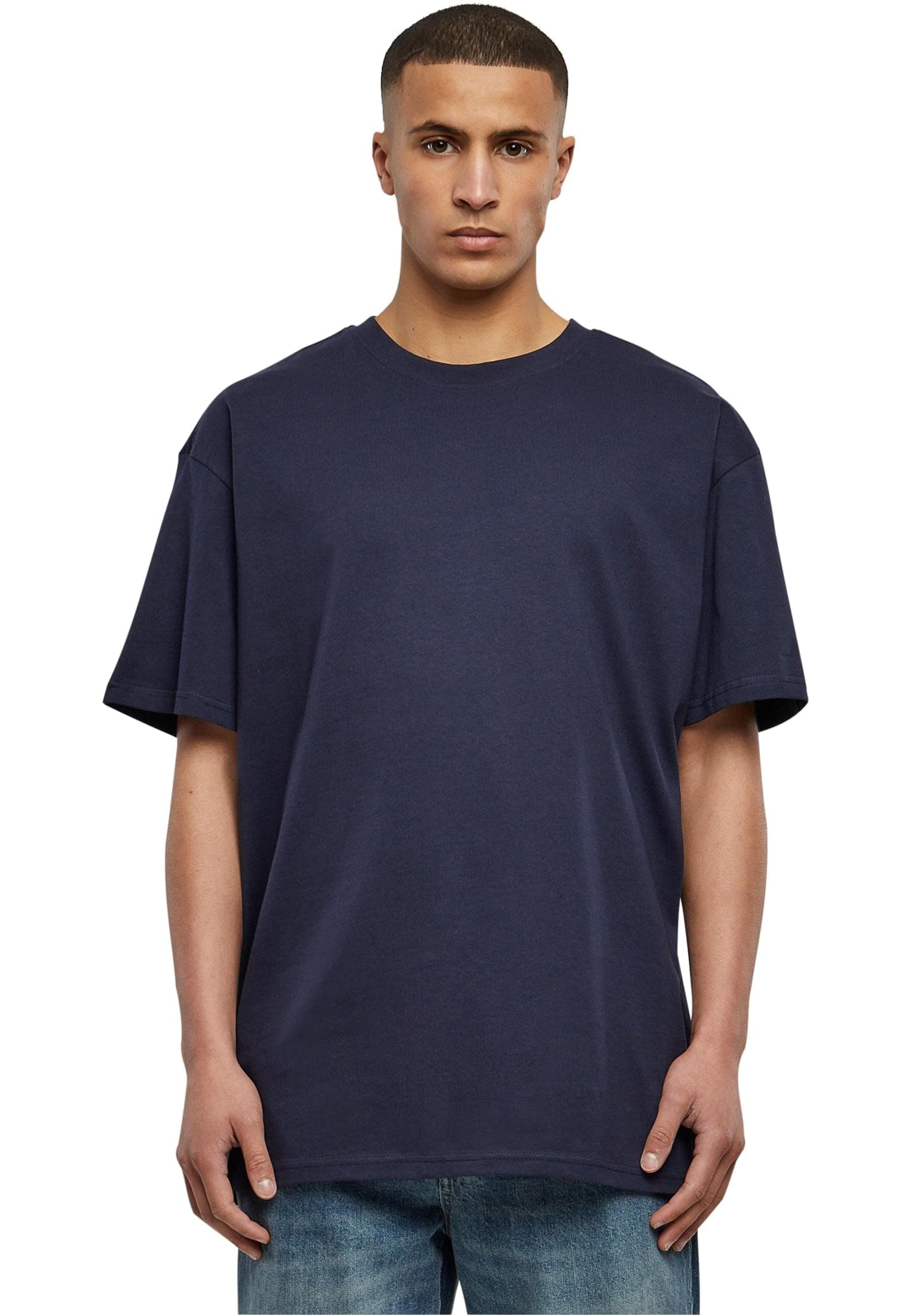 Men's Heavy Oversized Tee Wide Cut, Long Tee, Short Sleeves Shirt with Crew Neck, 100% Jersey Cotton (pack of 1)
