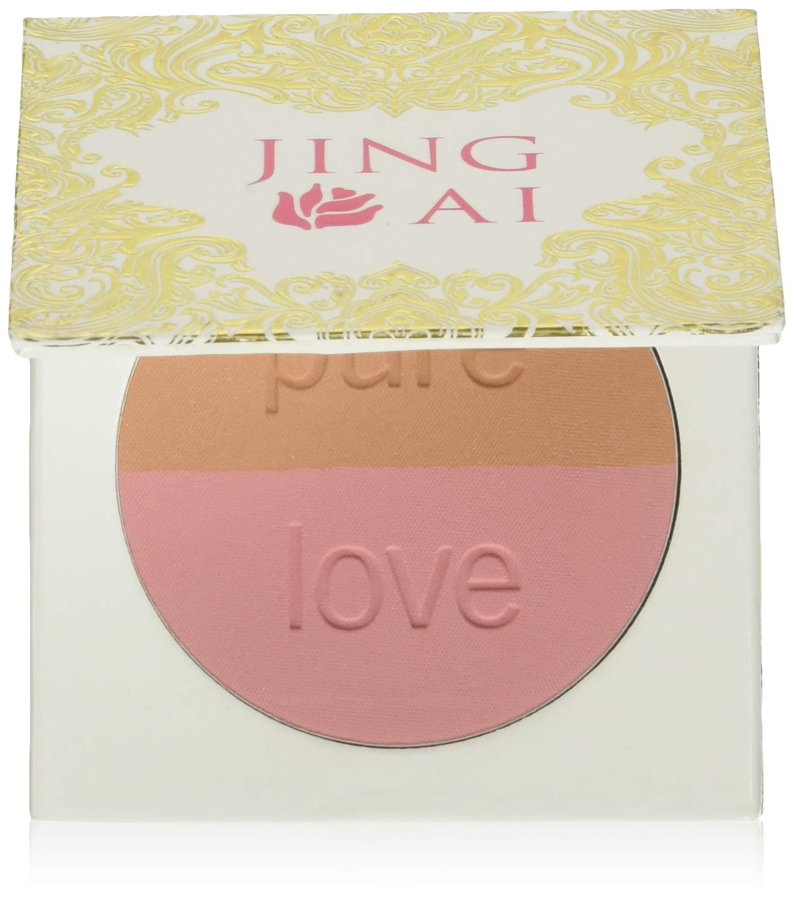 Compact Makeup Mirror For Purses - And Blush By Jing Ai Cosmetics - 2 Shades For Light, Medium, Dark Skin Benefit All Face Complexions Paraben Gluten & Cruelty Free Vegan Formula (China Doll)