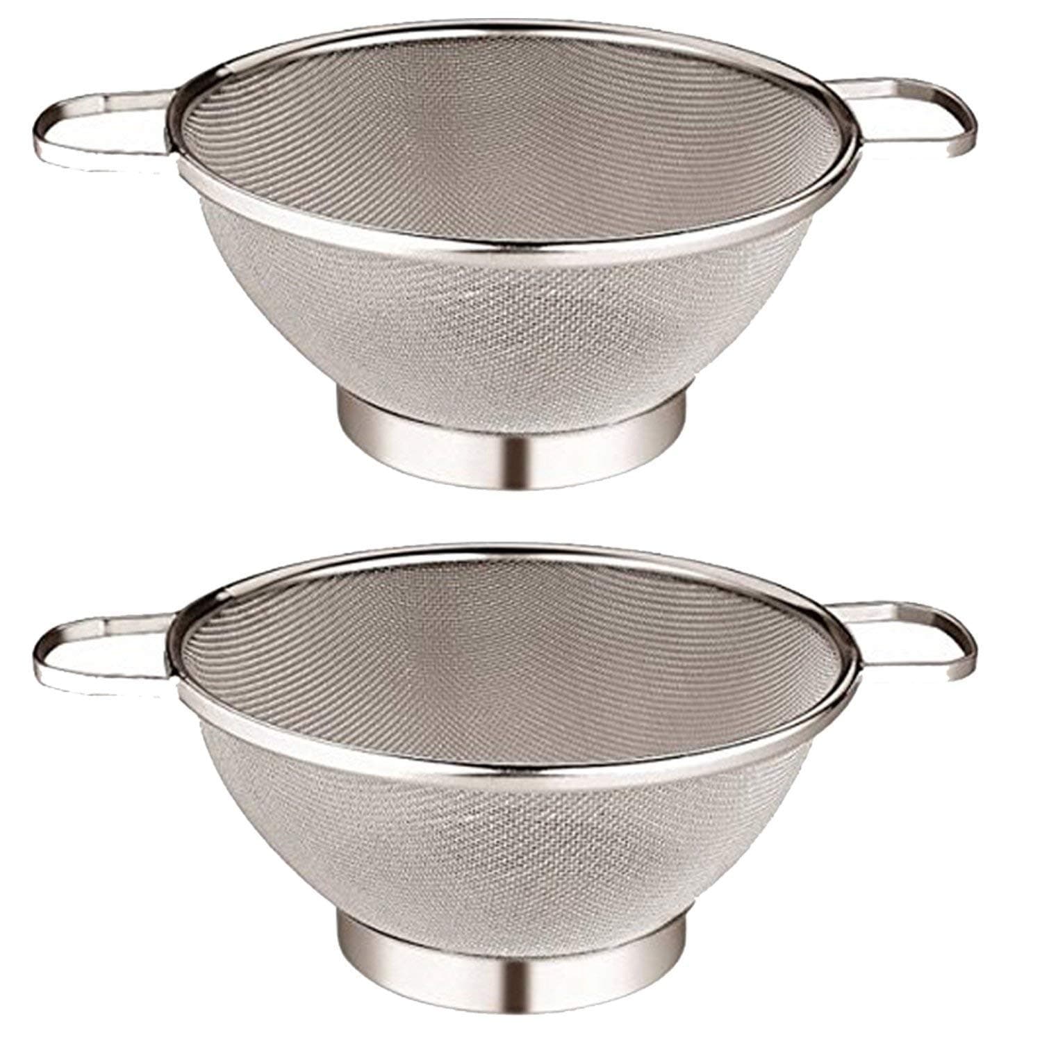 Mam Creations Stainless Steel Wire Mesh Filter/Colander Mesh Basket/Use As Strainer/ 10 inch and 9 inch Basket.(Set of 2)