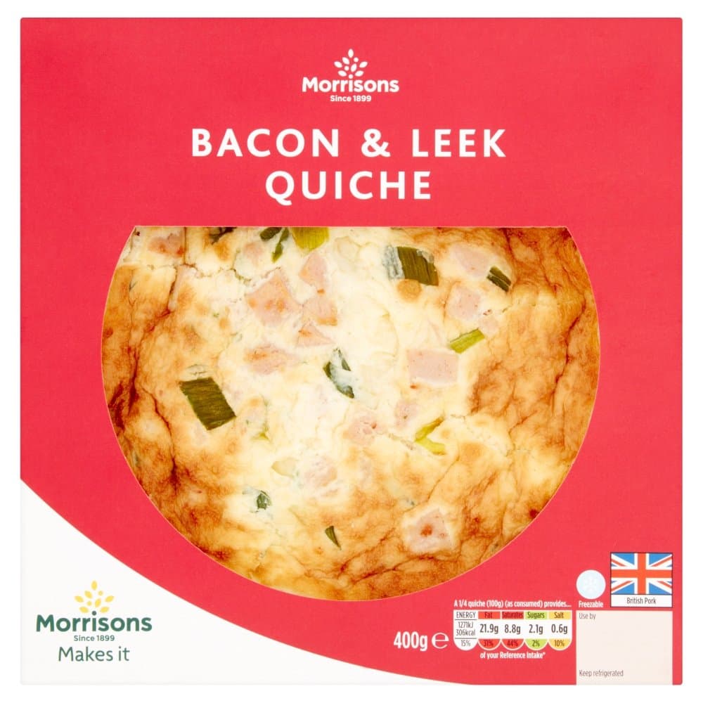 Morrisons Bacon & Leek Quiche 400g