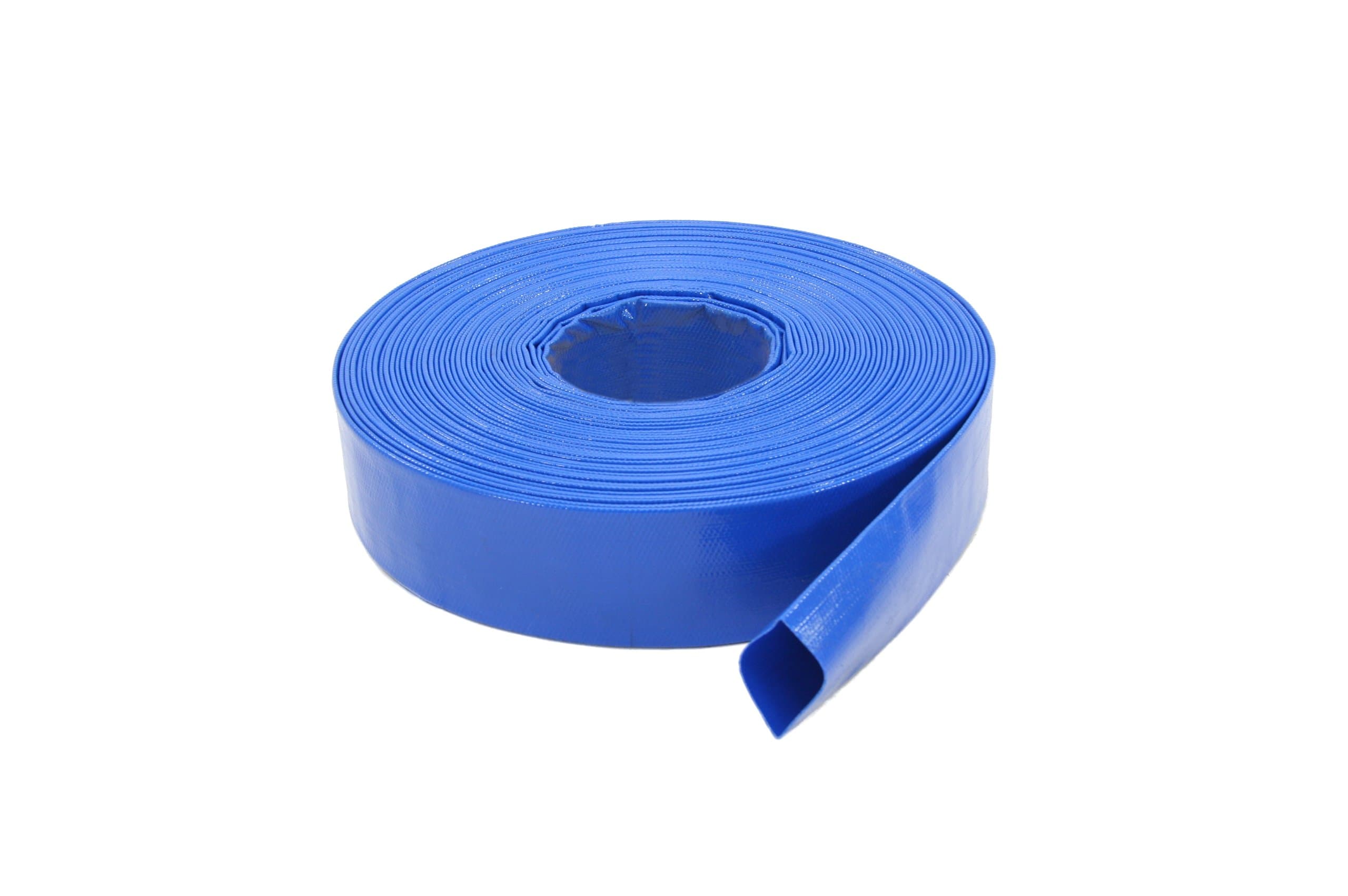 1147-2000-100' General Purpose Reinforced PVC Lay-Flat Water Discharge Hose, 2"" by 100', Blue (1147-2000-100FT)