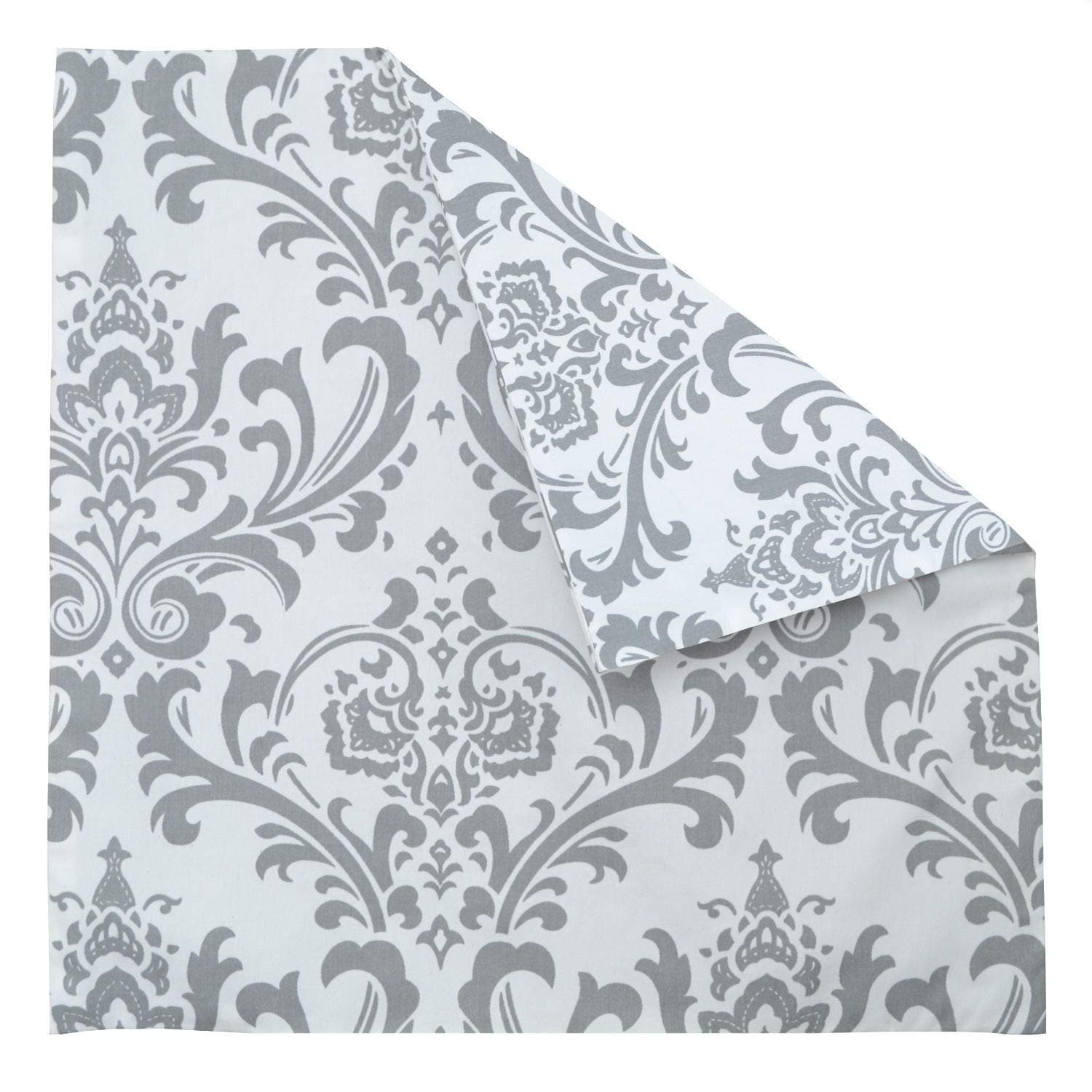 Grey Storm Soft Damask Floral Floral Pattern Print Premier Prints 100% Twill Cotton Traditions Fabric Reversible Small Large Decorative Toss Throw Pillow Covers Hidden Zipper 18x18