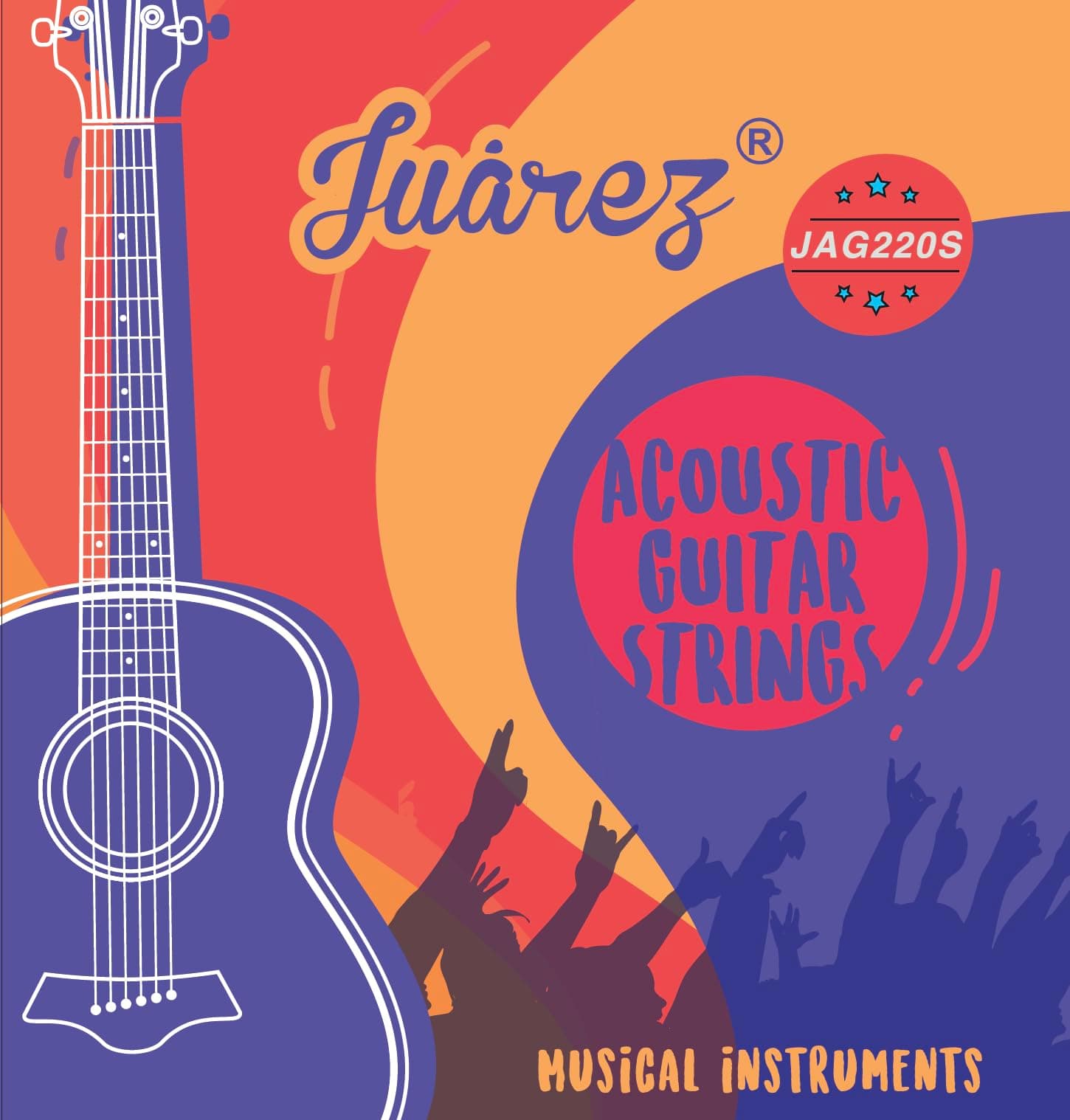 Juarez 7-Piece Phosphor Bronze Acoustic Guitar Strings Set – Extra Light Gauge, Stainless Steel E & B, Steel Core, Anti-Rust Coated, Ball-End (E-1st x 2, B-G-D-A-E x 1 Each)