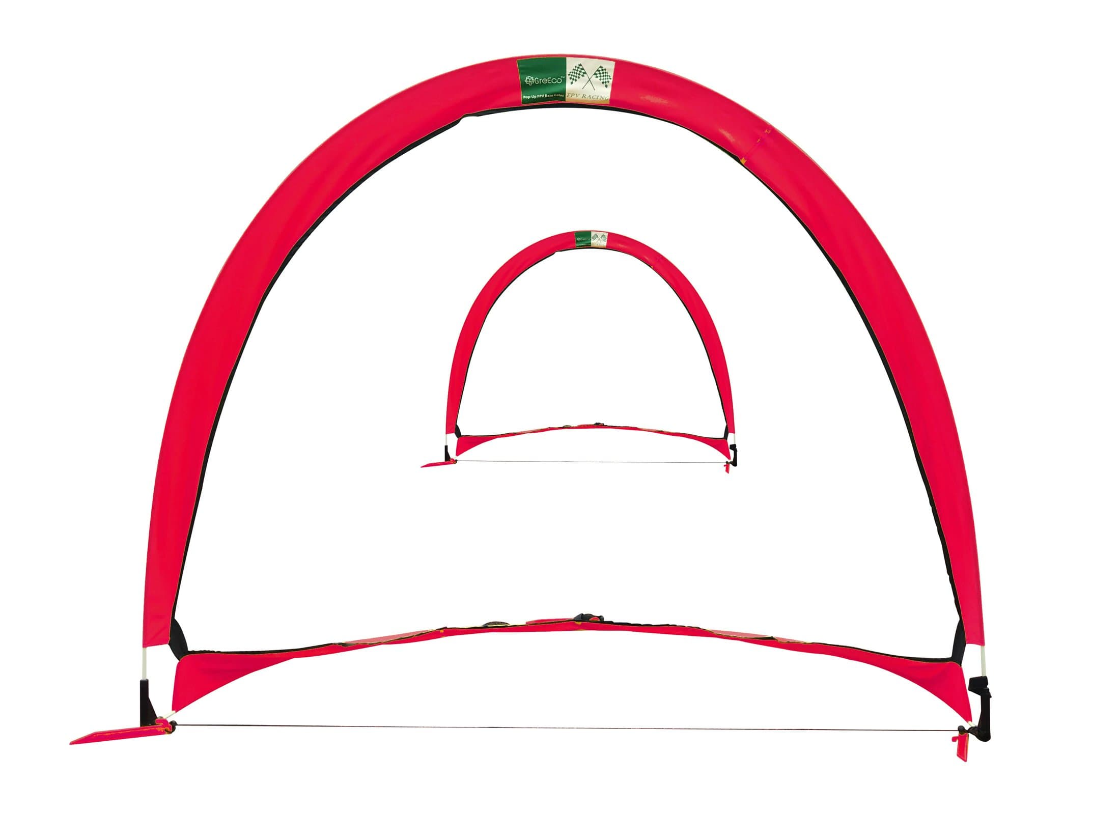 GreEco Set of 2 Pop Up Goals Foldable Gate - Pair of Soccer Goals or FPV Racing Gate Option