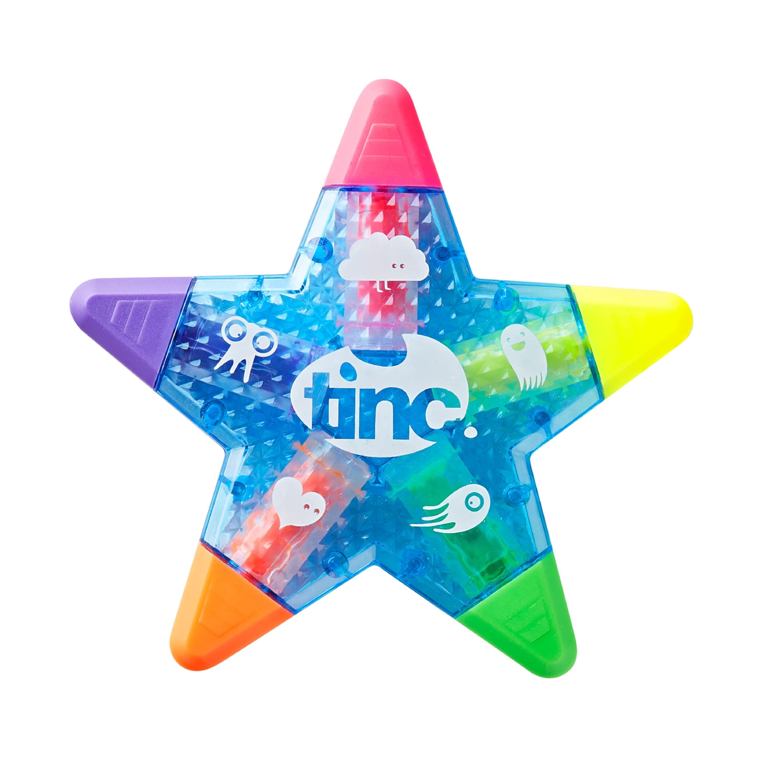Star Shaped 5 in 1 Multi Coloured Highlighter Pen for Kids - Blue, One Size (STARHLBL)