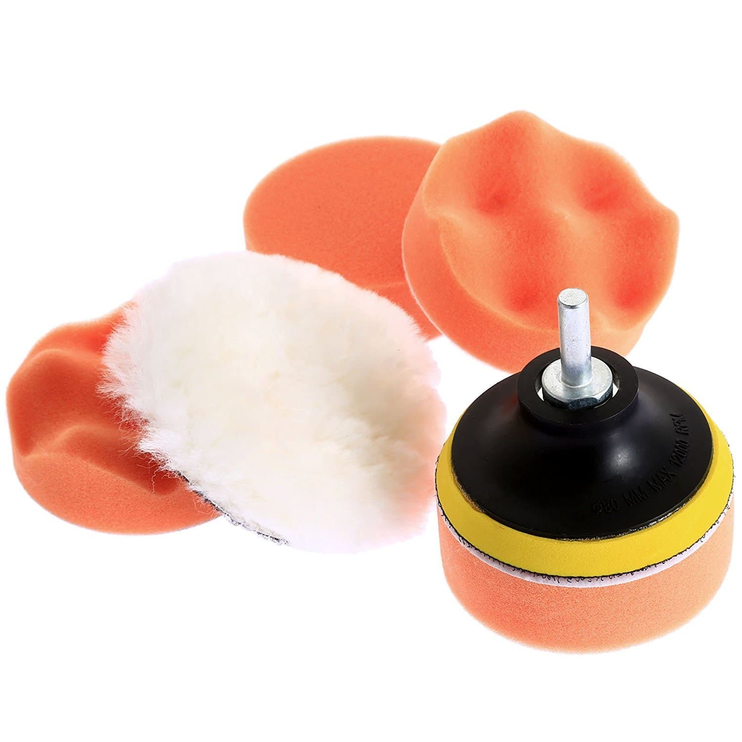 4'' Car Gross Polishing Polisher Buffer Pads Sponge Kit Auto Car Polisher Set