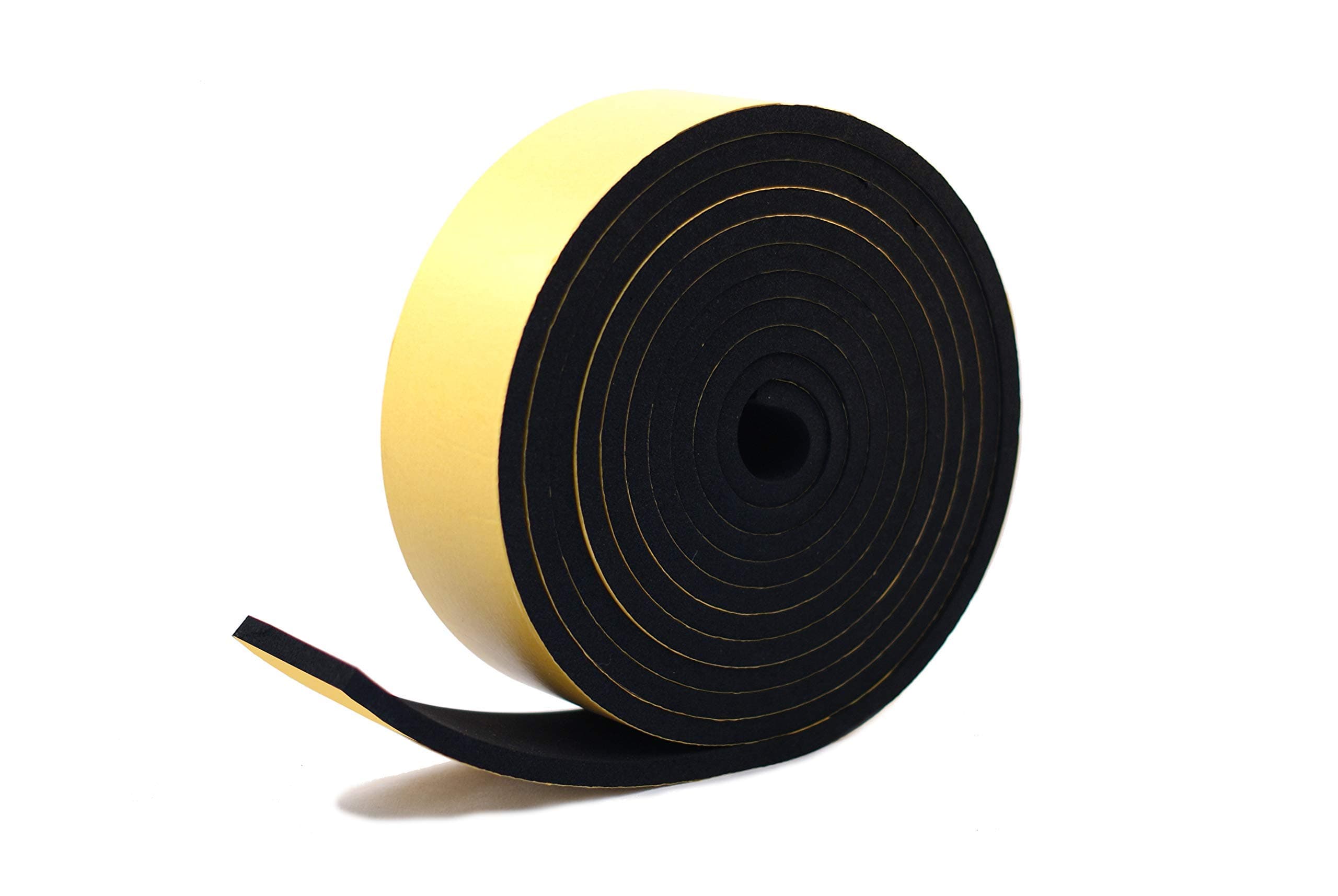Neoprene Rubber Black Self-adhesive Sponge Strip 75mm wide x 6mm thick x 5m long