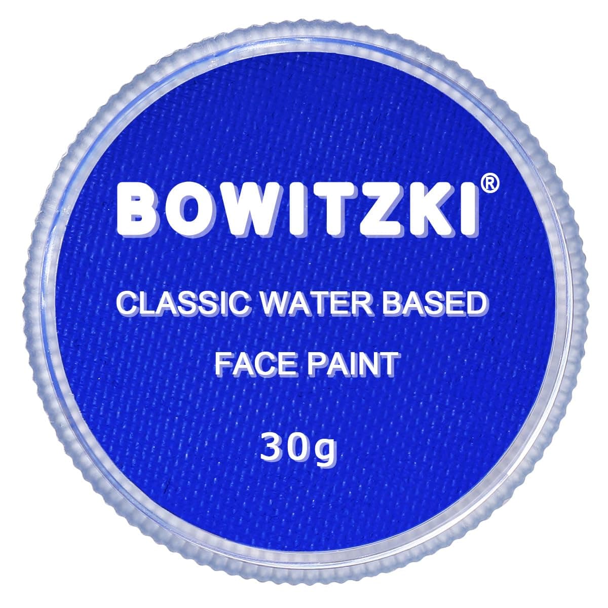 Bowitzki 30g Professional Face Paint Body Paint Water Based Face painting Makeup Safe for Adults Split Cake Single Color Halloween Christmas (Blue)