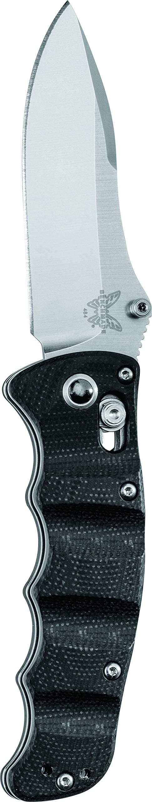 Benchmade - Nakamura Axis 484, G10 Handle, Drop Point Blade, Plain Edge Satin Finish Knife, Made in the USA