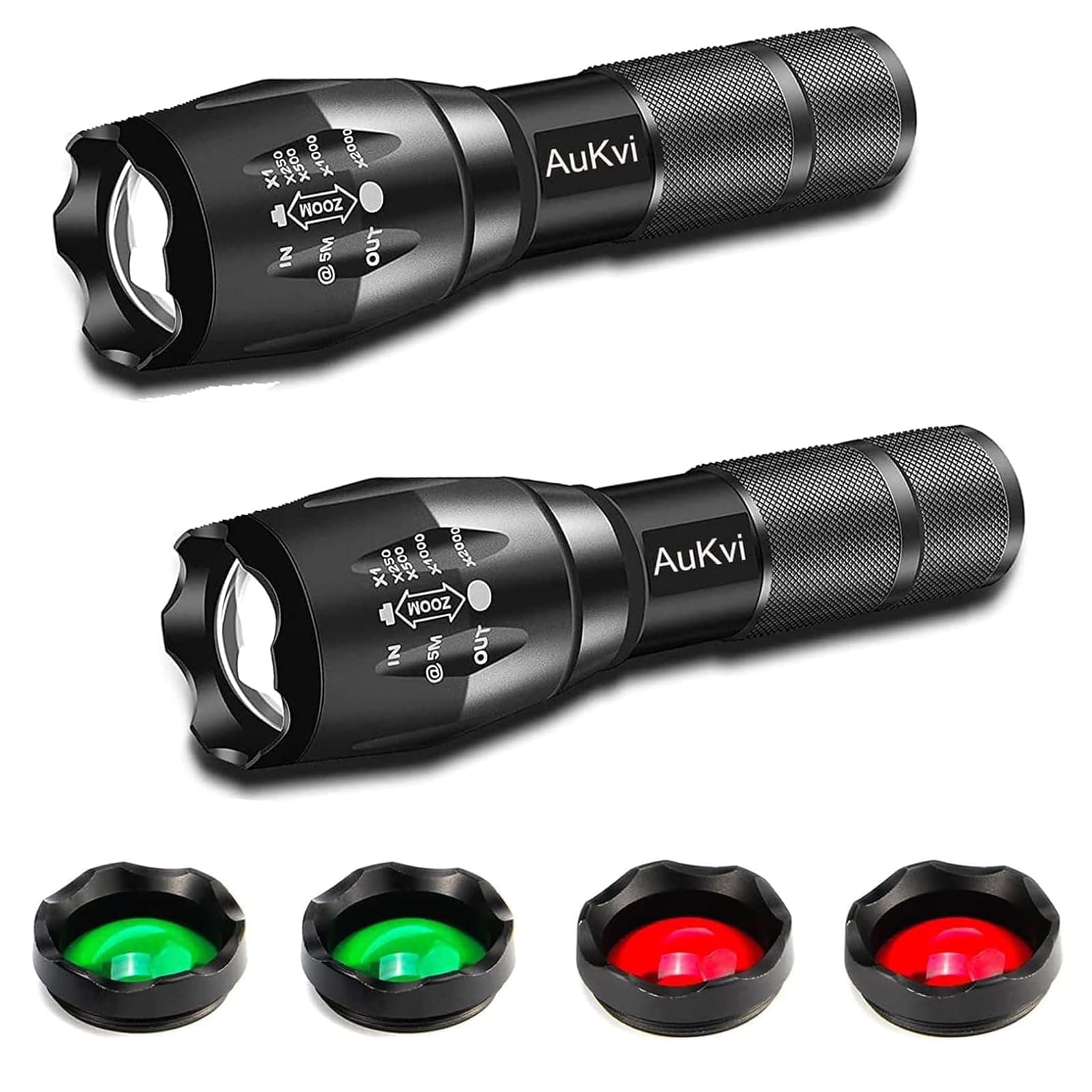 2 Pcs High Lumen Tactical Flashlights Taclight Pro COB LED Lantern As Seen on TV Flashlight Waterproof Torch with 6 Modes,Zoom Function,Magnetic Base Best for Outdoor Camping, Home Emergency