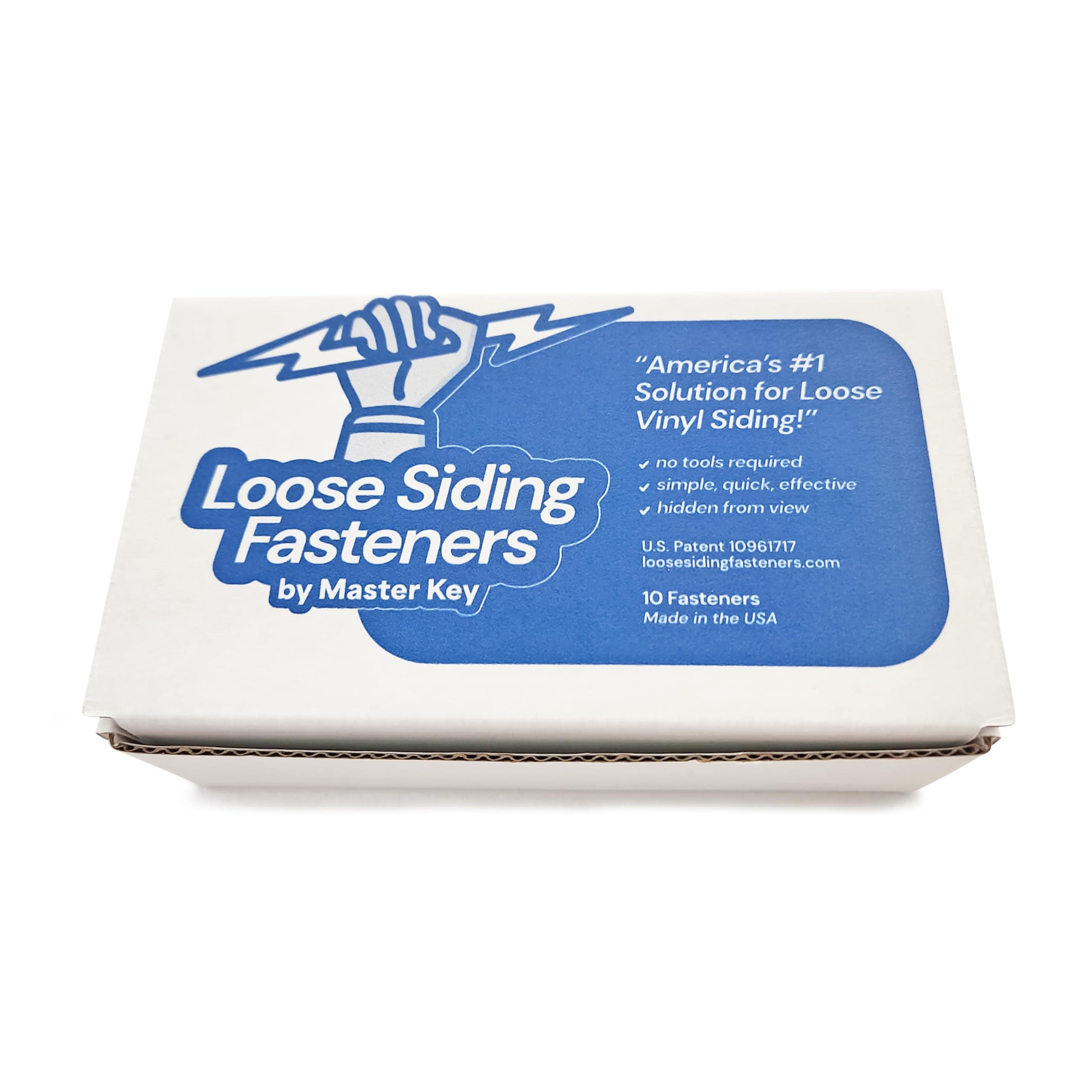 Help Secure Loose Vinyl siding that Will not Lock Together or continually unlocks - Pack of 10 secures 6 ft of Loose siding, 20 Pack 12 ft, 30 Pack 18 ft, 40 Pack 24 ft