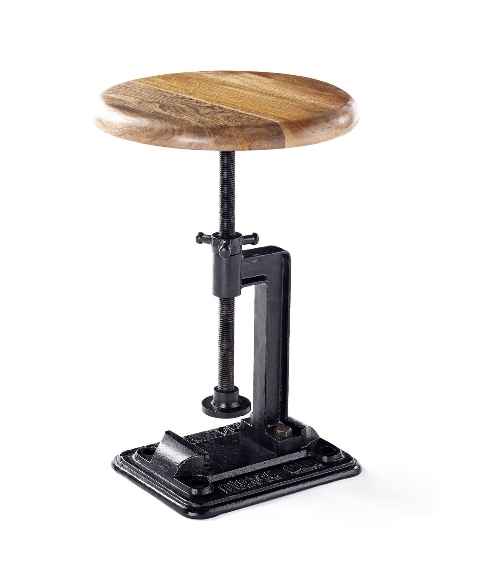 Retro Vintage Rustic Designer Kitchen Pub Bar Railway Stool Industrial Style