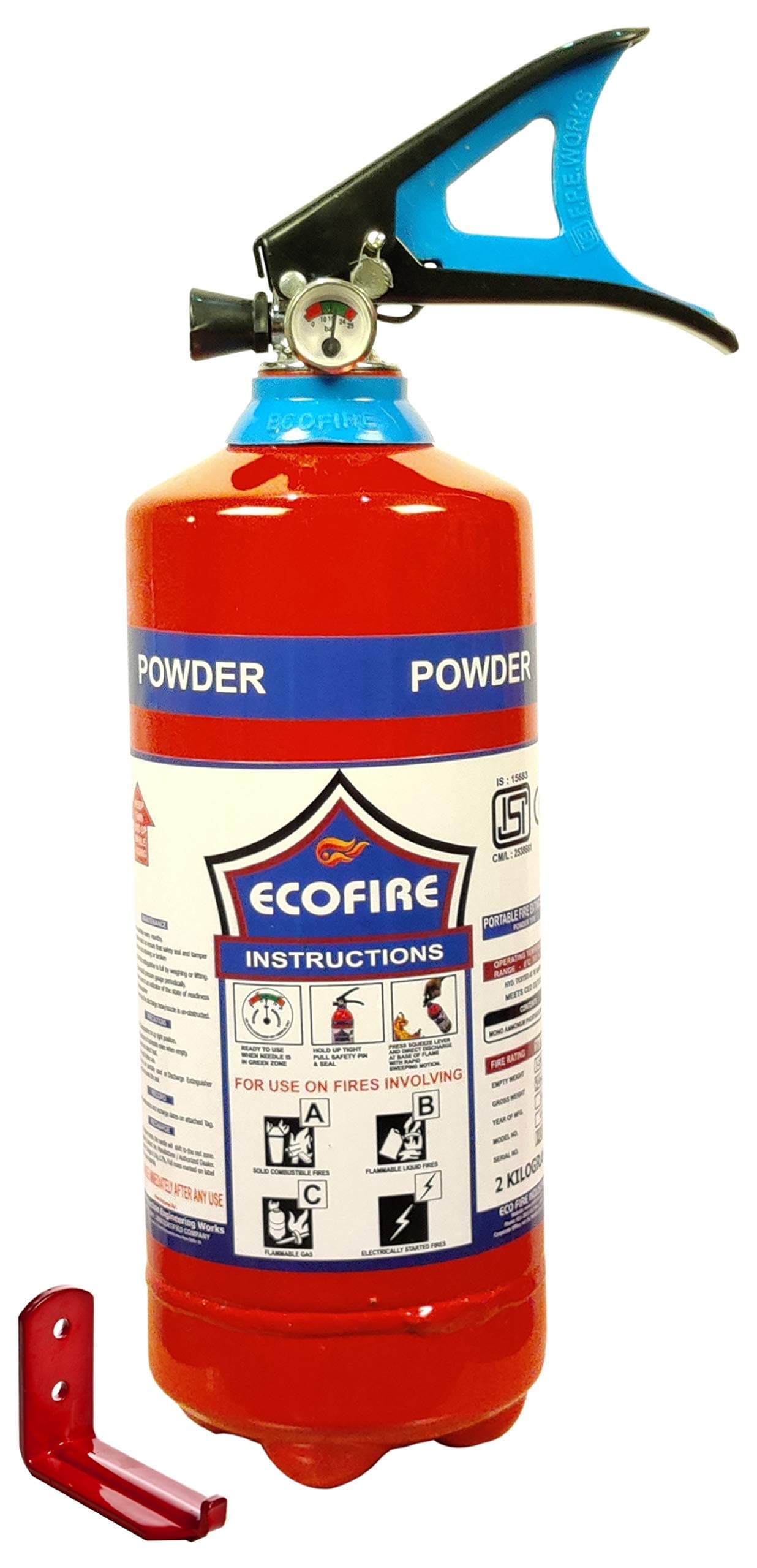 ABC Powder Type 2 Kg Fire Extinguisher (Red)