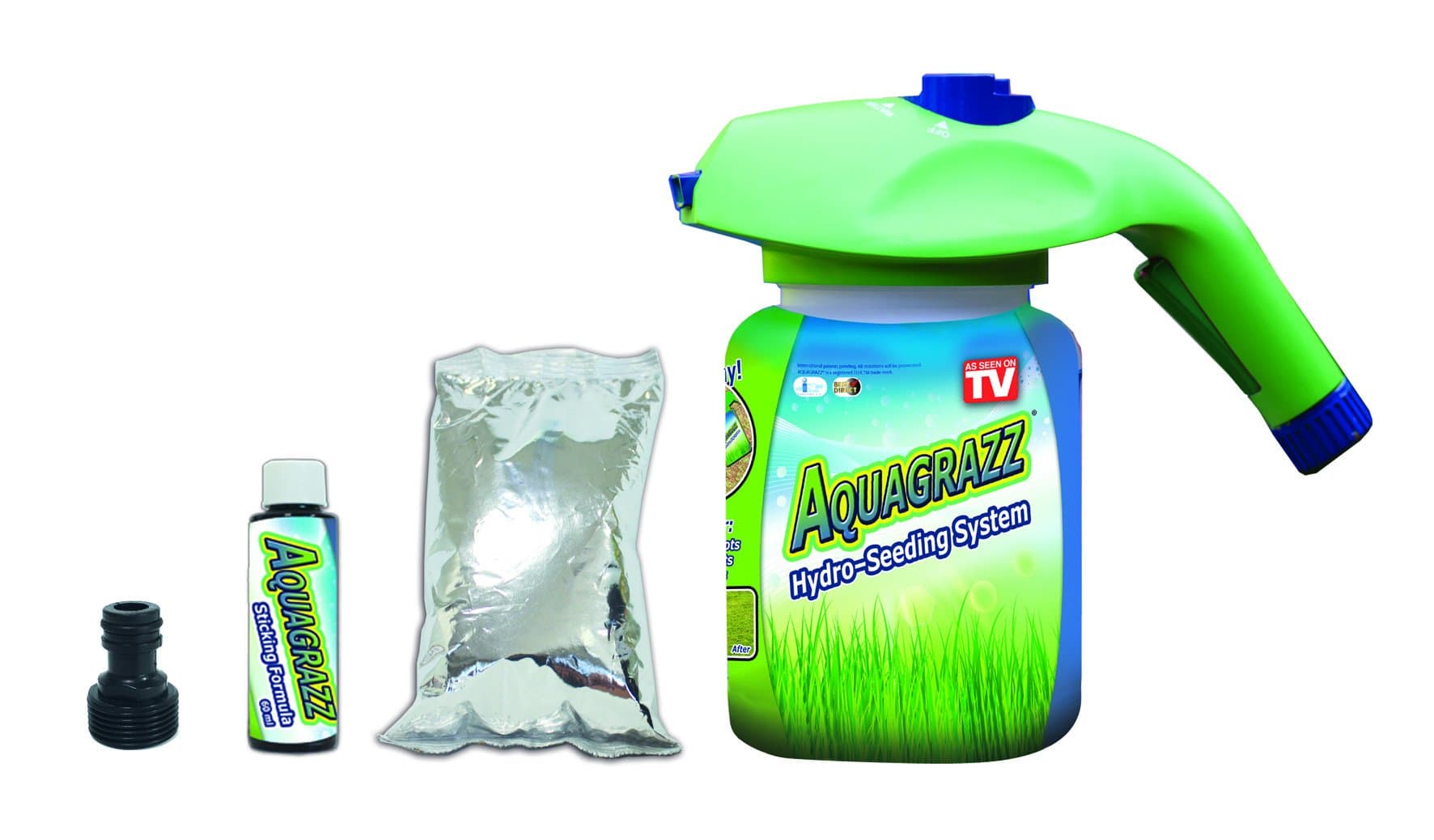 BEST DIRECT Aquagrazz Hydro Grass Seeding System Spray Gun & Container for Garden Gardening Outdoor