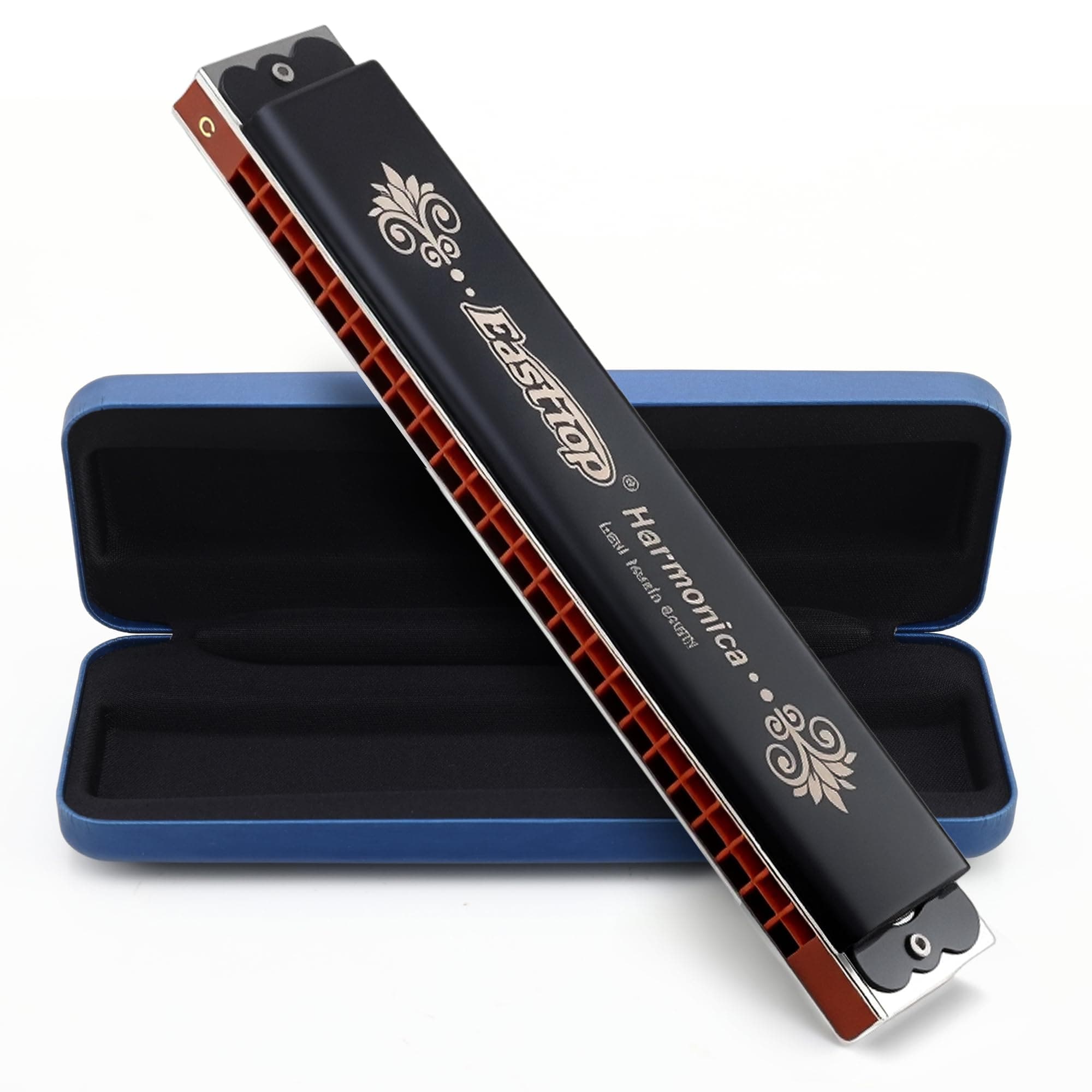 24 Hole C Tremolo Harmonica Key Professional Harmonica for Adults, Group Musicians and Students (T2406K-C)