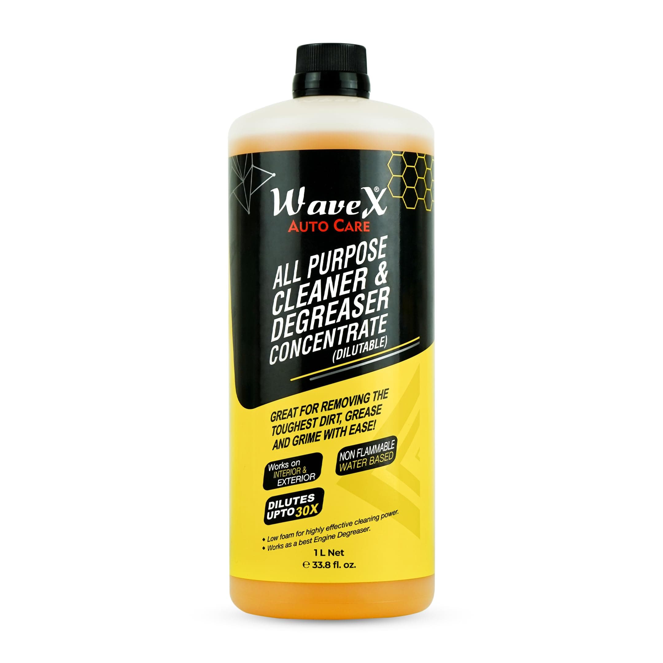 Wavex All Purpose Cleaner and Degreaser Concentrate Engine Cleaner 1L | Car Cleaner Industrial Strength, Concentrated Formula Can be Diluted Down-Tough on Dirt but Easy on Your Car