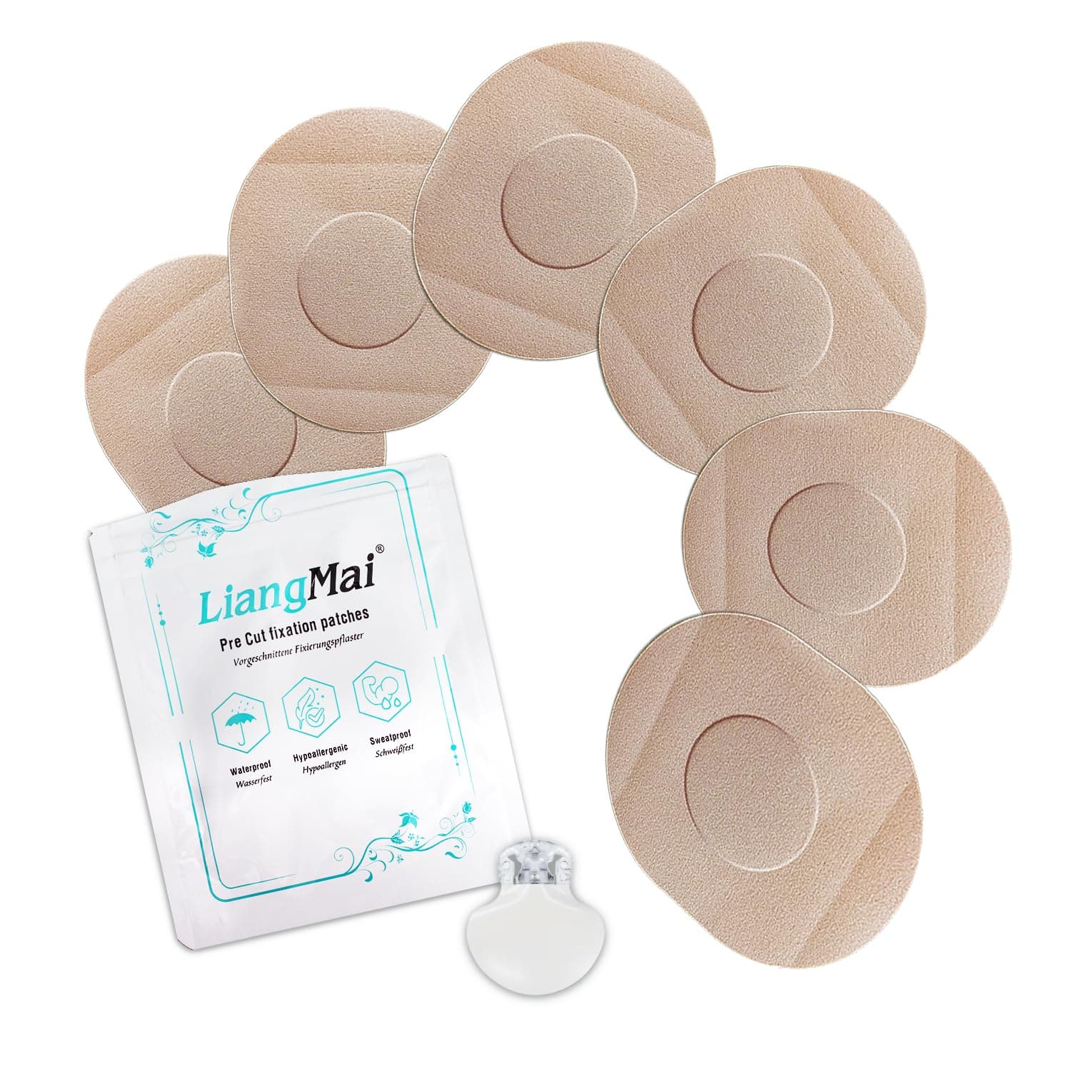 20 Pcs for Medtronic Sensor Patches,Waterproof Guardian 4 Sensor Cover Patch,Easy to Use Pre-Cut CGM Sensor Patches Protect Your Sensors Continuously for 7 Days Long Stay,No Hole & Glue in The Center