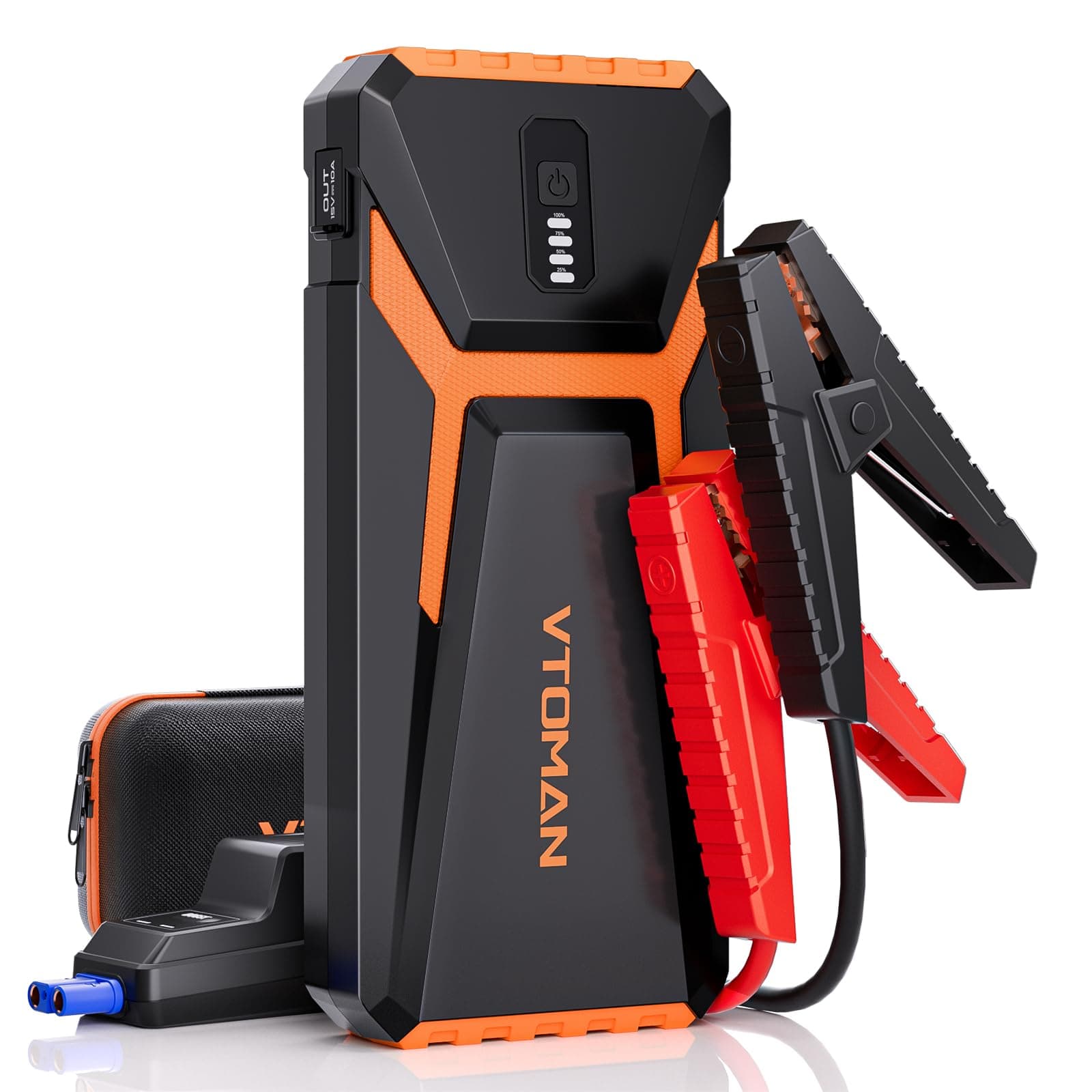 VTOMAN V10 3500A Jump Starter, Portable Car Starter (9.5L Gas,7.5L Diesel Engine) 12V Lithium Jump Box, Auto Battery Booster Power Pack, Car Battery Charger Jumper Starter with Type C Quick Charge
