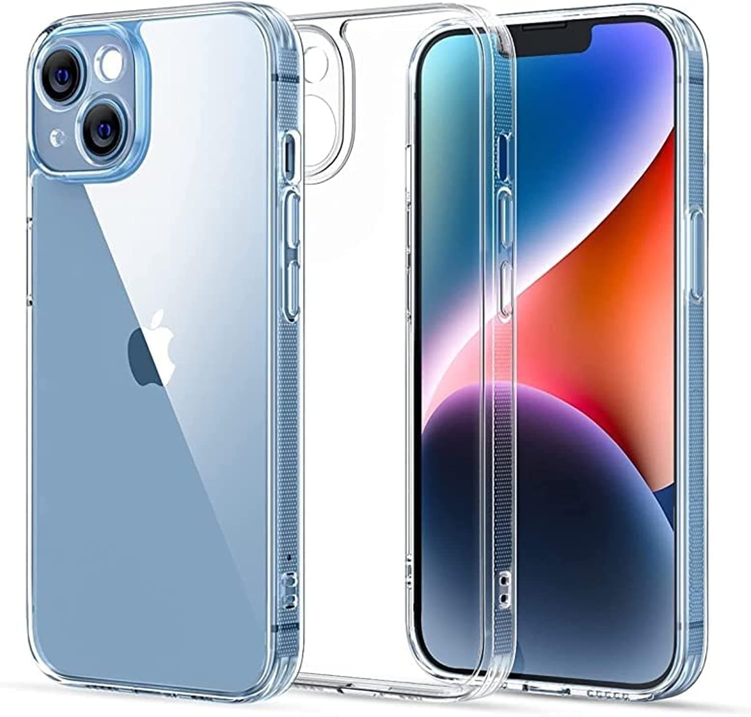 iPhone 14 Crystal Clear Case, Anti-Yellowing with Hard Back, Anti-Slippery, Explosion Proof, Drop Shockproof Protection, Full Edge Lens Coverage, Ultra Thin Case (iPhone 14)