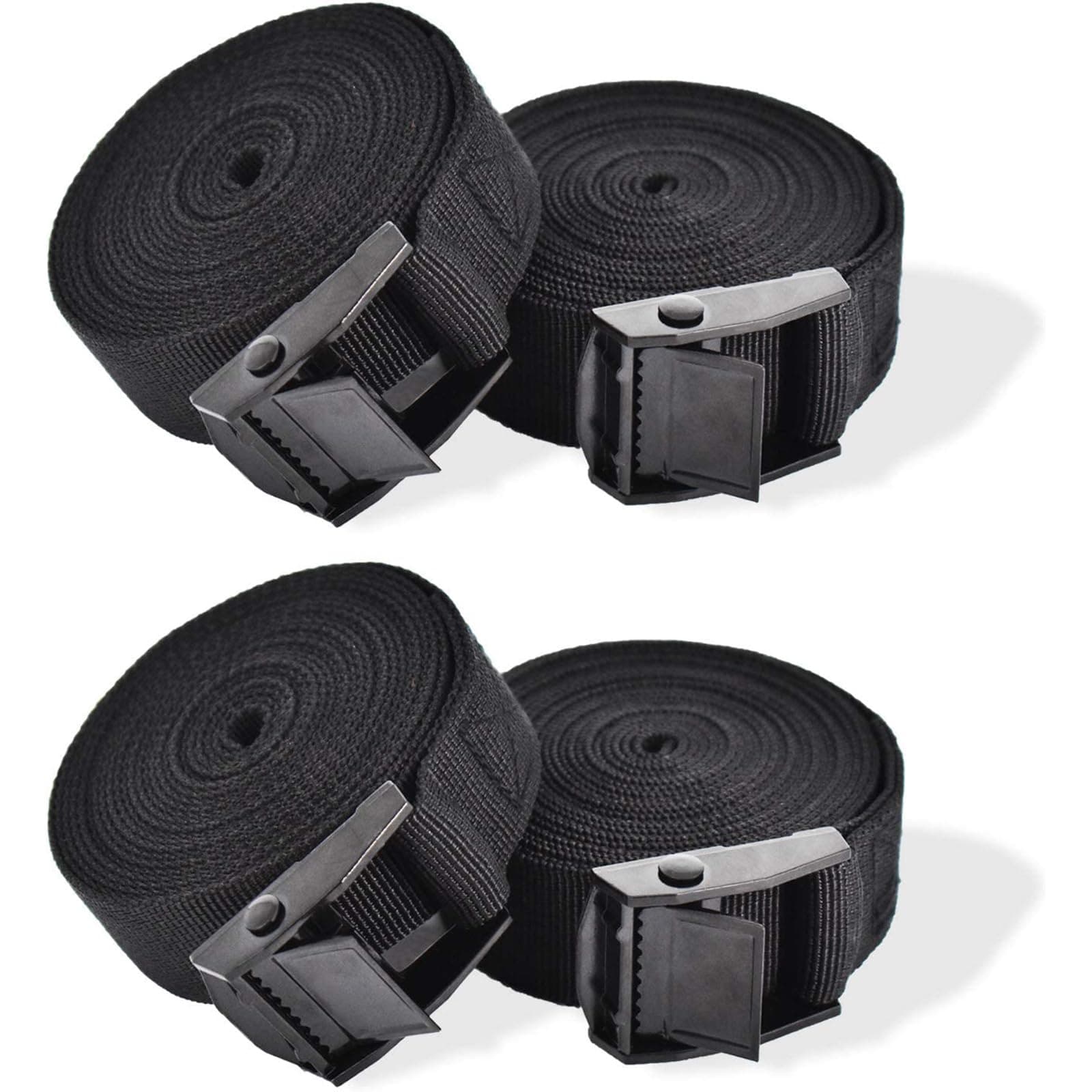 Tie Down Straps 4PCS, Heavy Duty Lashing Straps Adjustable Cam Buckle Tie-Down Straps for Motorcycle, Cargo, Trucks, Trailer, Luggage