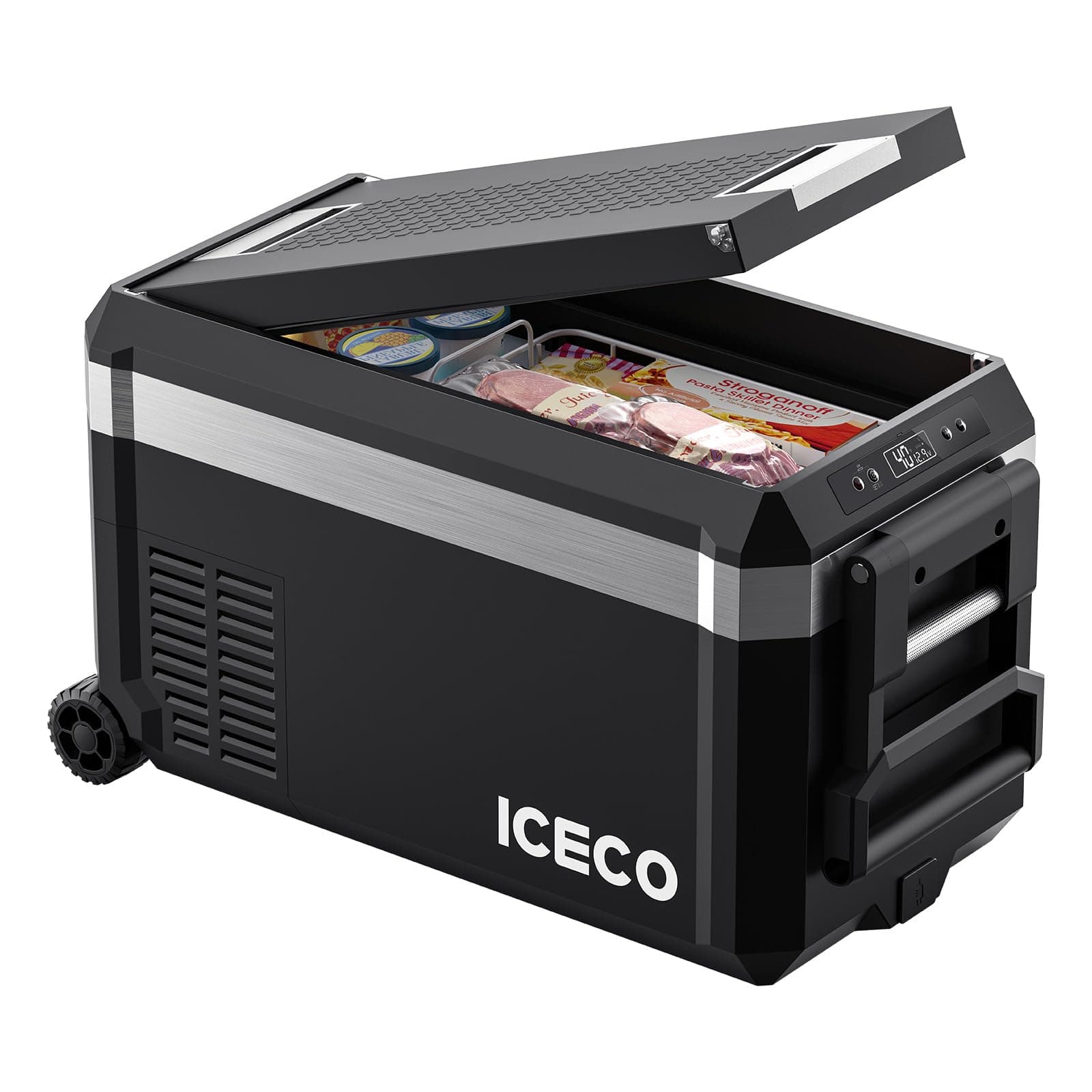 ICECO JP30 Pro 12 Volt Refrigerator, Portable Fridge Freezer Powered by SECOP Compressor, 31 Quart Car Fridge 12/24V DC 110~240 Volt AC, -4℉-68℉, Refrigerator for Car, Camping and Home Use