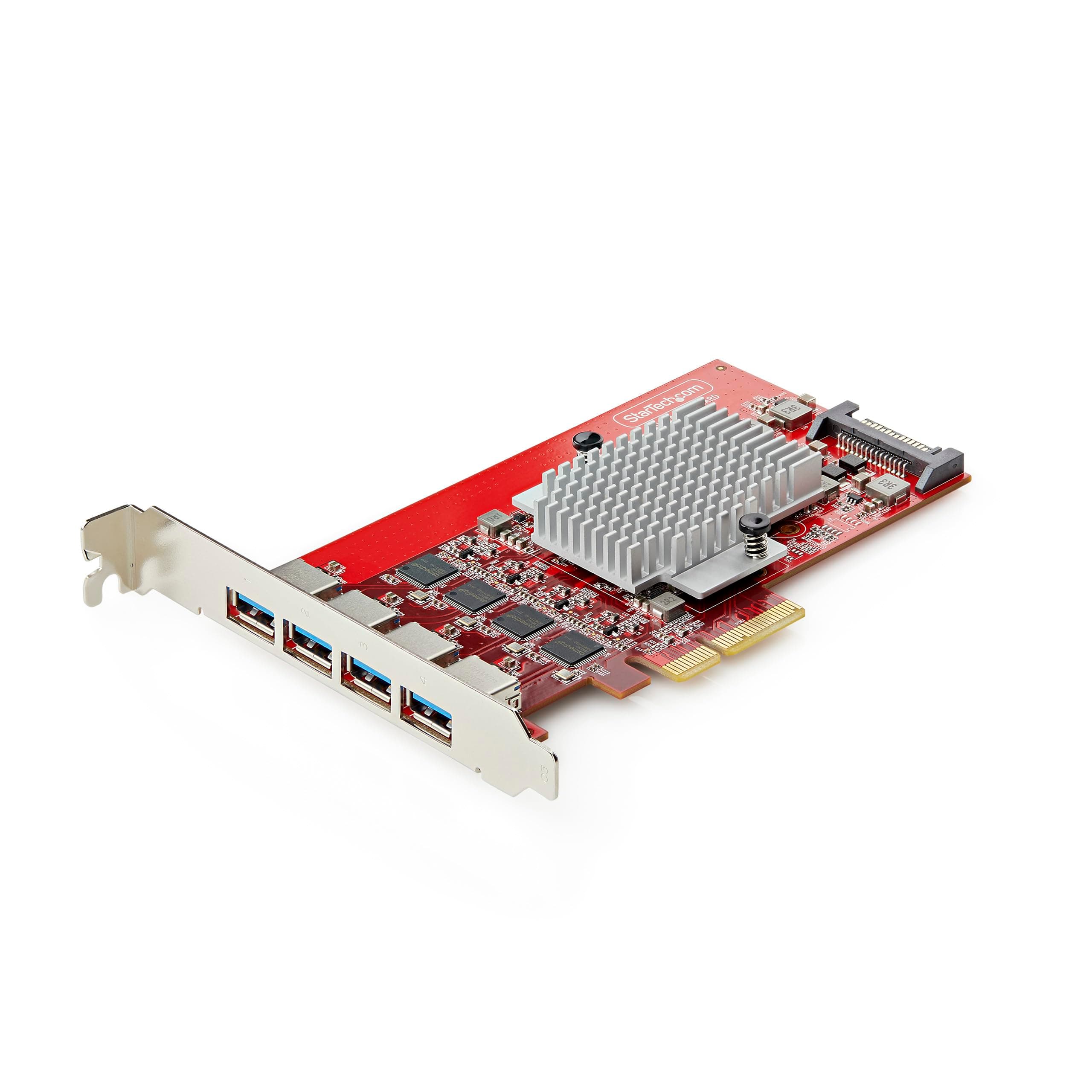 StarTech 4-Port USB-A 10Gbps PCIe Card, 4X Independent USB 3.2 Controllers, PCI Express 3.0 Expansion Card, TAA