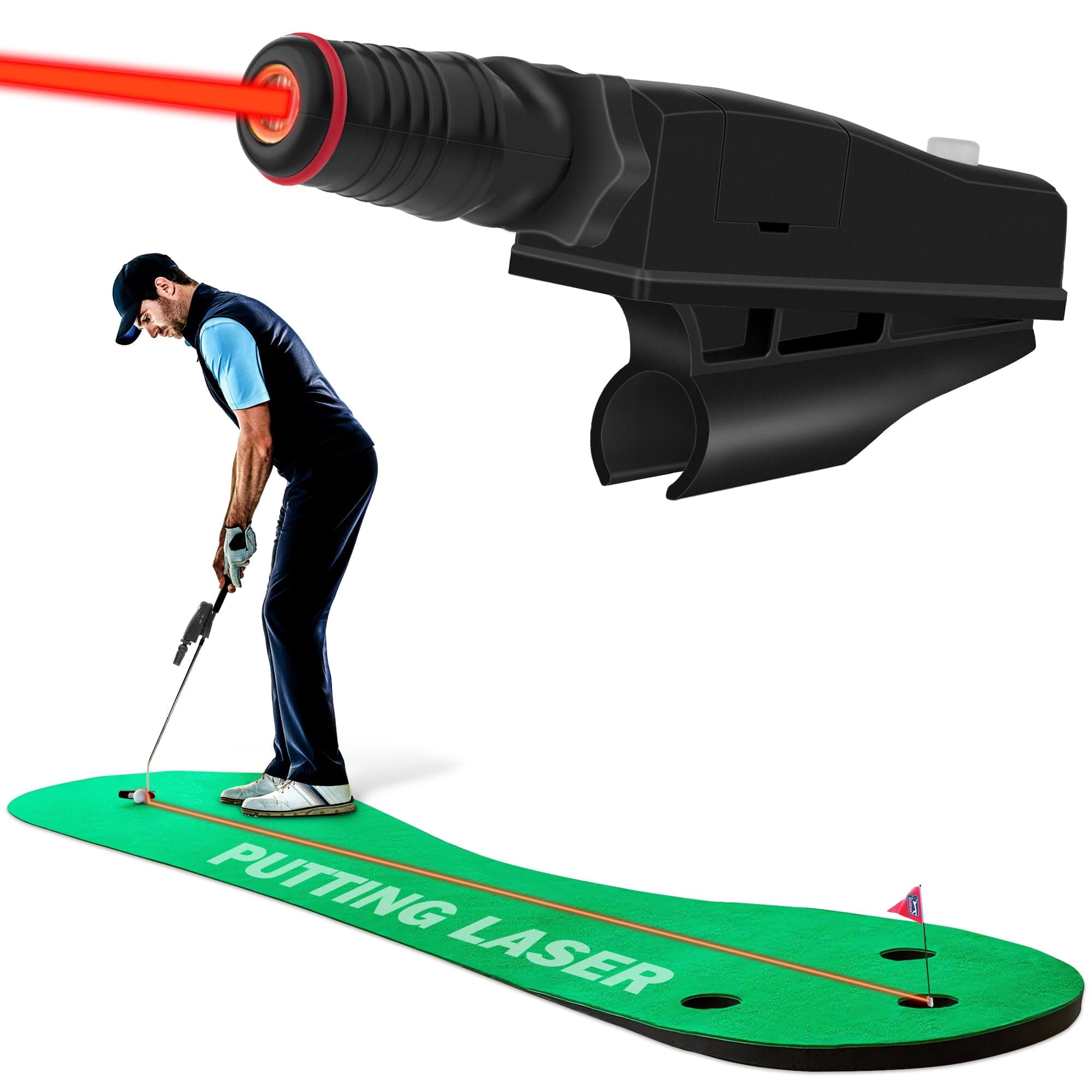 Indoor Golf Putter Laser Aiming Device,Putting Laser Training Aids,Laser Putt Pro Putting Training Aid Posture Corrector,Golf Putting Laser Alignment Tool,Best Golf Gift for Golfers