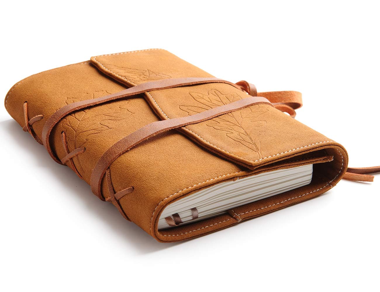 VEGAN LEATHER JOURNAL Refillable Writing Diary-Vintage String Bound Notepad for Men&Women,Lined Paper Notebook,Best Gift for Writers,Teachers,Travellers