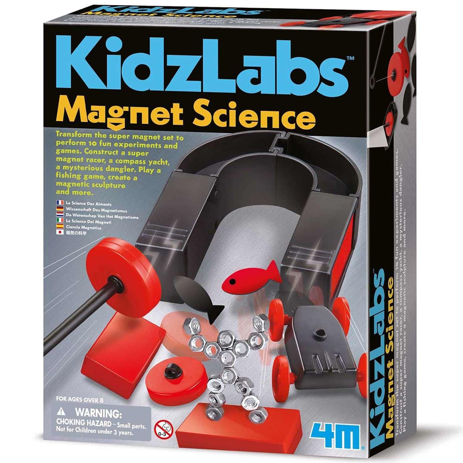– 4M Kidz Labs Magnet Science, Red and Black