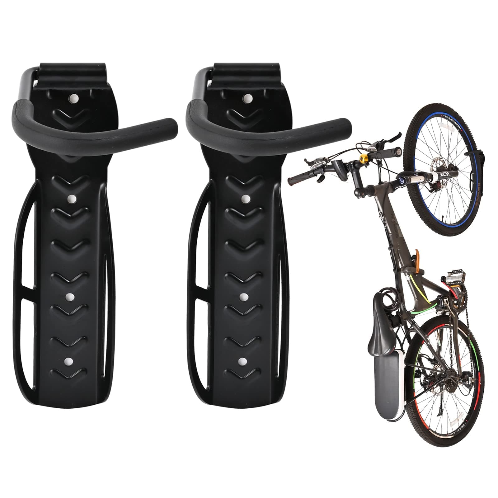 Bike Wall Mount Hook Rack Holder Bicycle Hanger Storage Vertical Bike Hook for Indoor Shed, Heavy Duty Holds up to 66lb