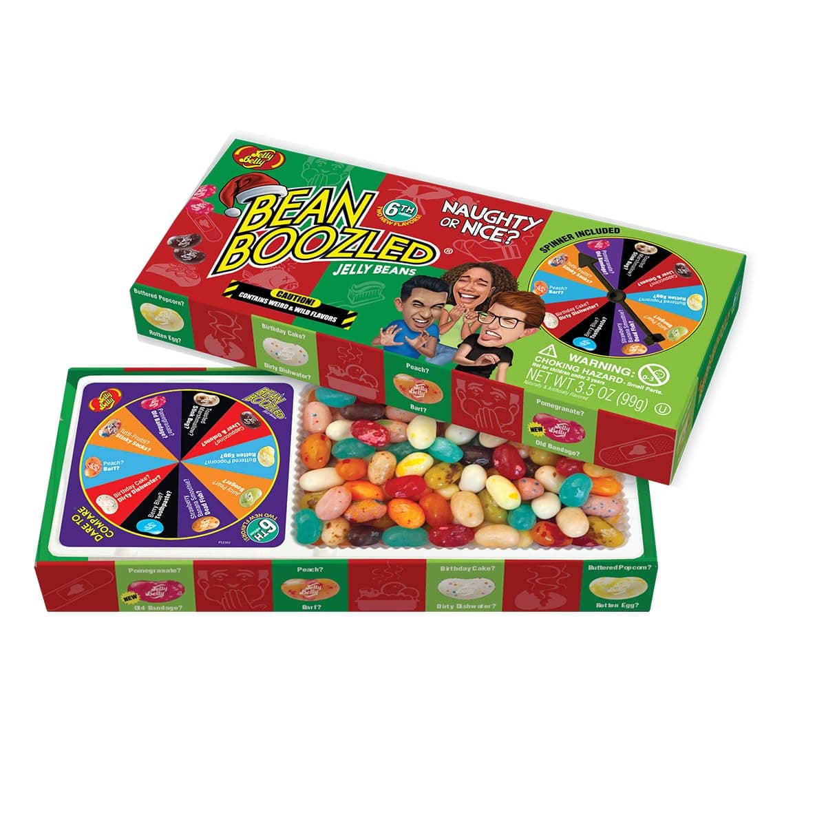 BeanBoozled Naughty or Nice Spinner Jelly Bean Gift Box, 3.5 Ounce