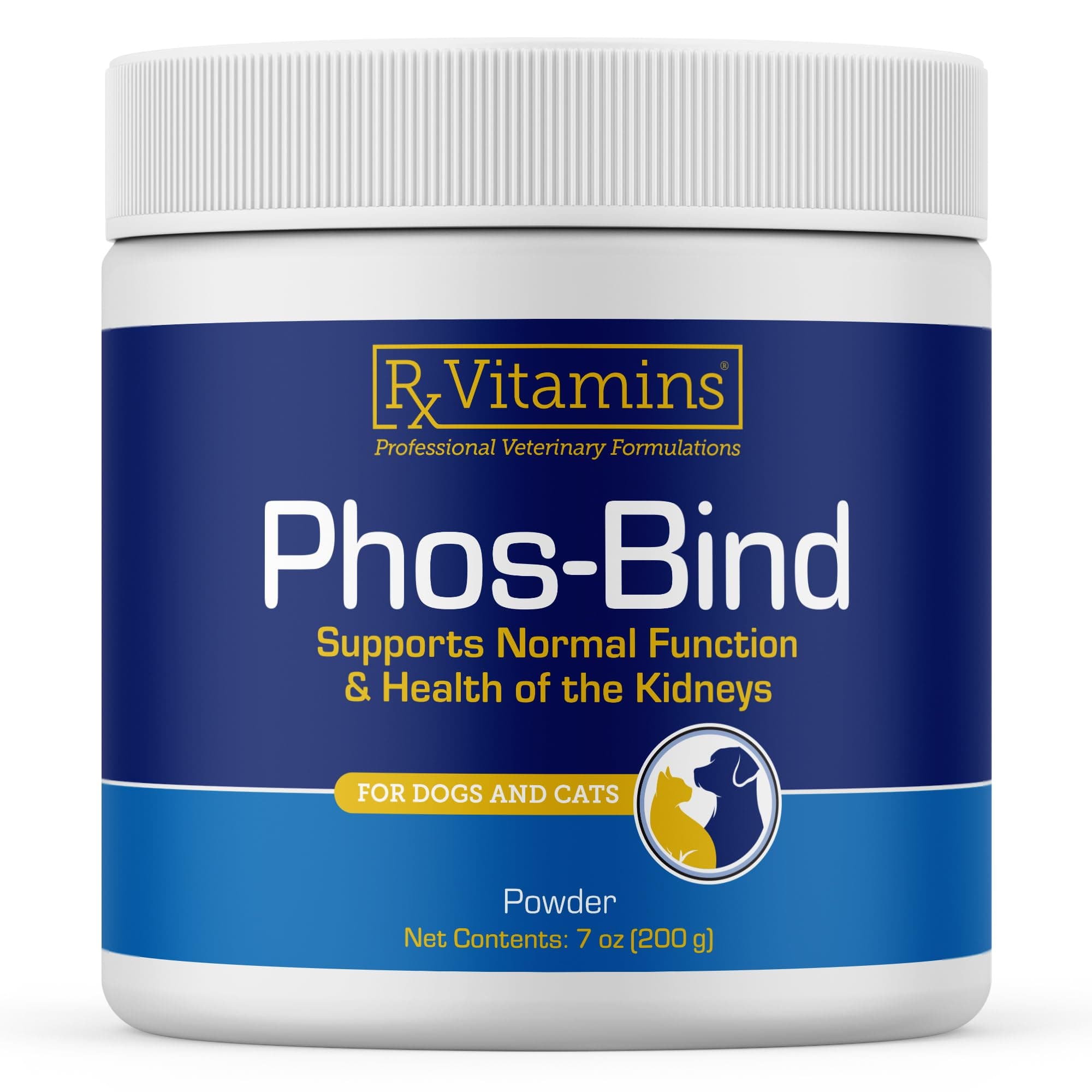 - Rx Vitamins Phos-Bind - Kidney Support Supplement Powder - Phosphate Binder for Cats & Dogs for Kidney Health - Supports Normal Kidney Cleanse and Essential Kidney Care - 200g