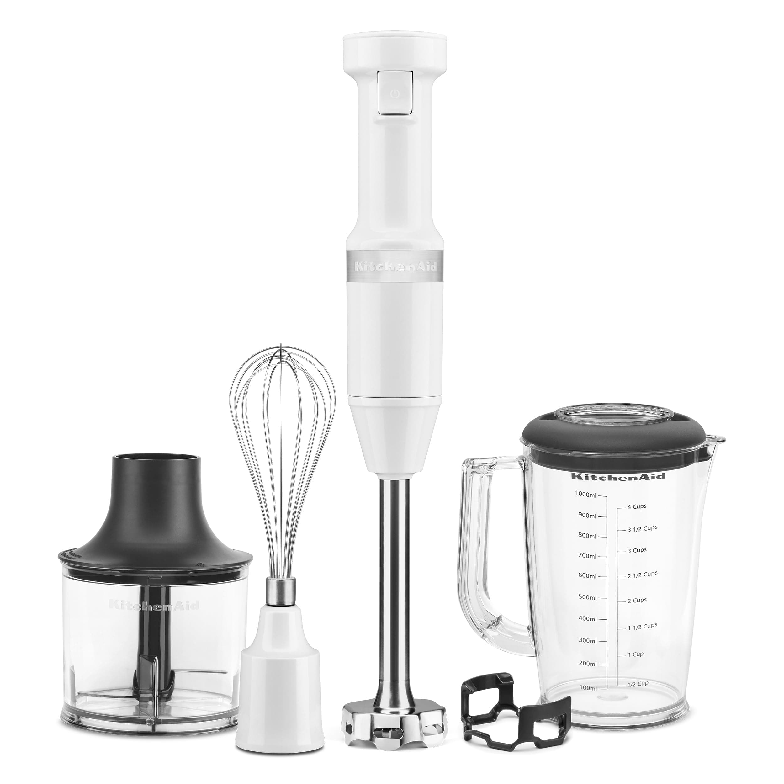 KHBV83WH Variable Speed Corded Hand Blender with Accessories, White