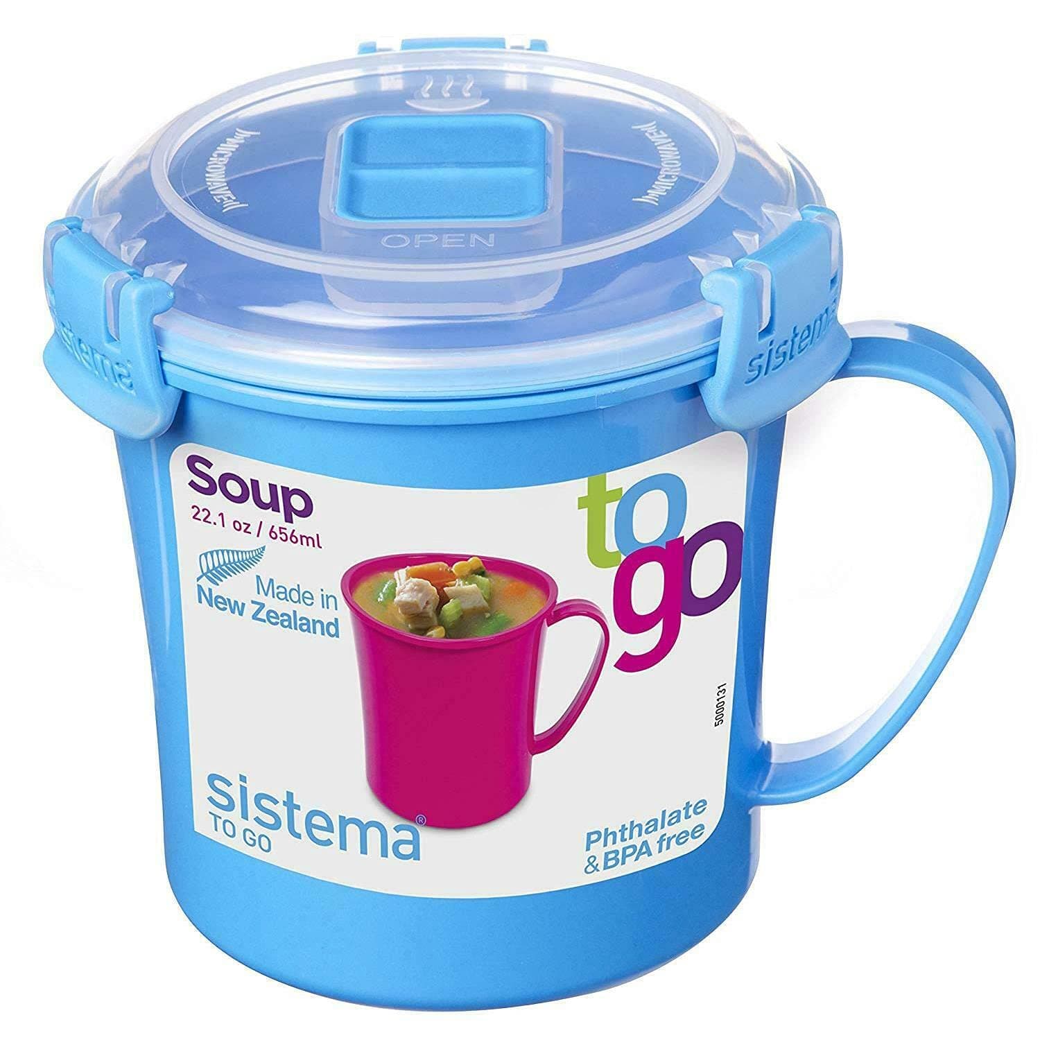 Microwave Medium Soup Mug | Microwave Food Container | 656 ml | BPA-Free | Minty Teal