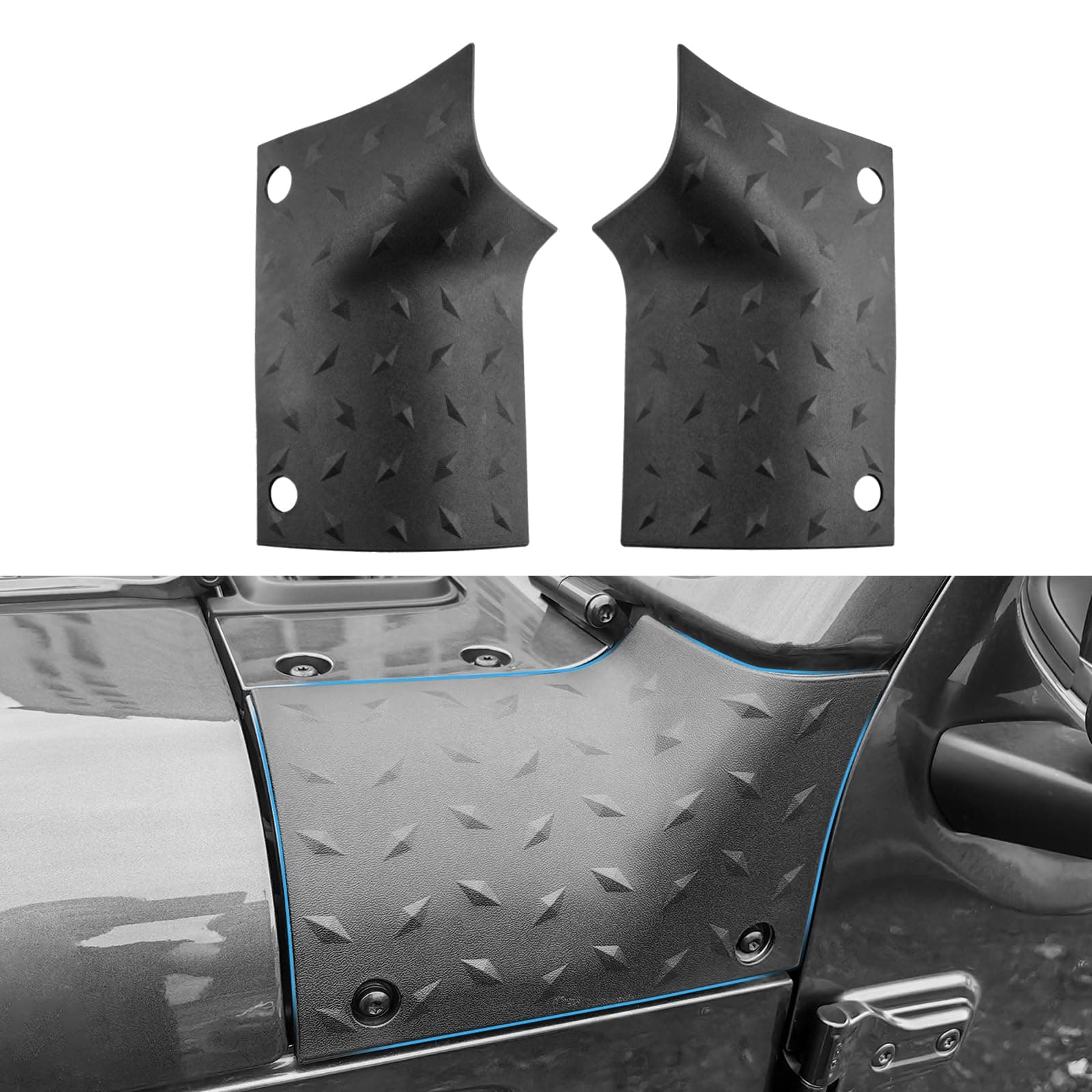 ZekromCowl Body Armor Outer Covers Corner Guards for Jeep Wrangler JL JLU for Jeep Gladiator JT 2018-2024 Exterior Accessories 2pcs