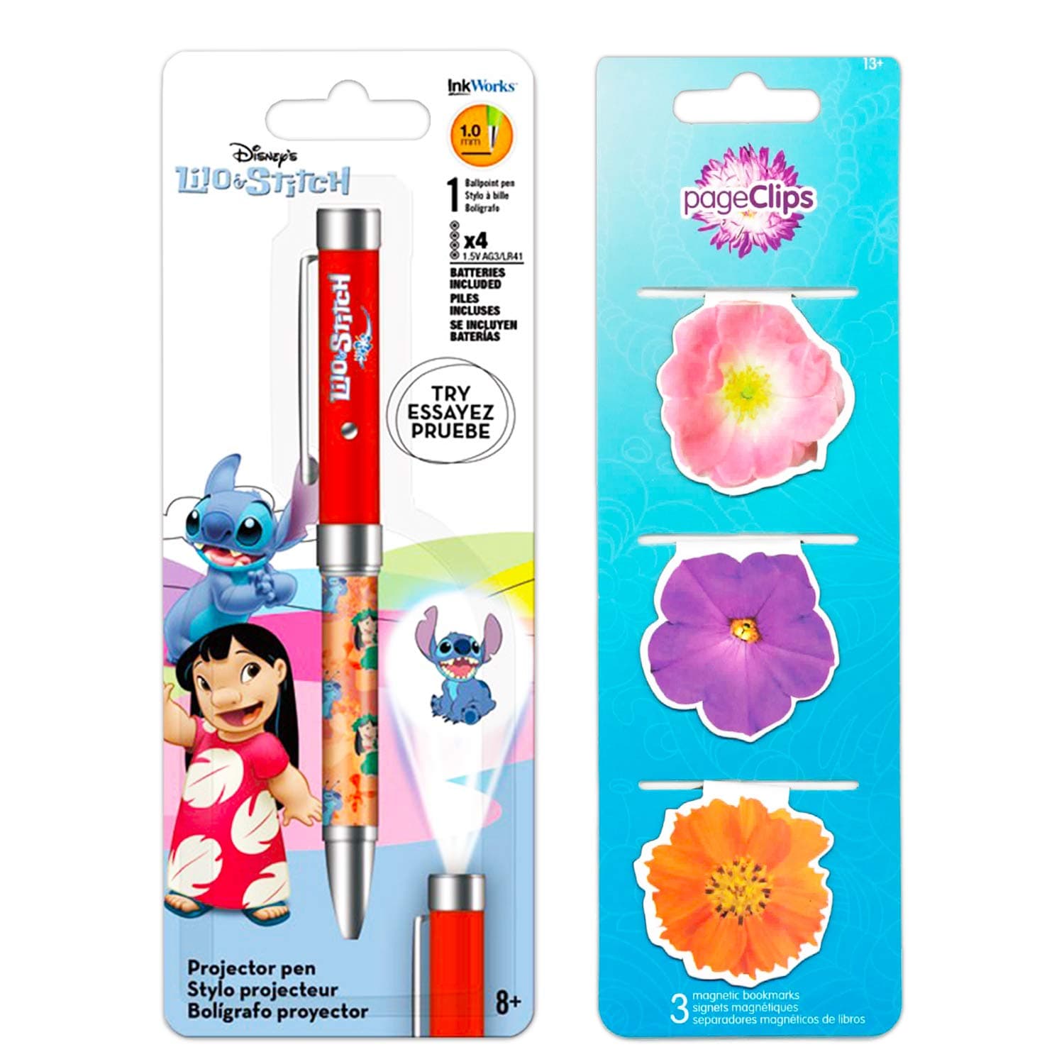 Disney Lilo and Stitch Pen Set ~ Includes Deluxe Projector Pen, Lilo and Stitch Decal Sticker, and Bookmark (Lilo and Stitch Party Favors)
